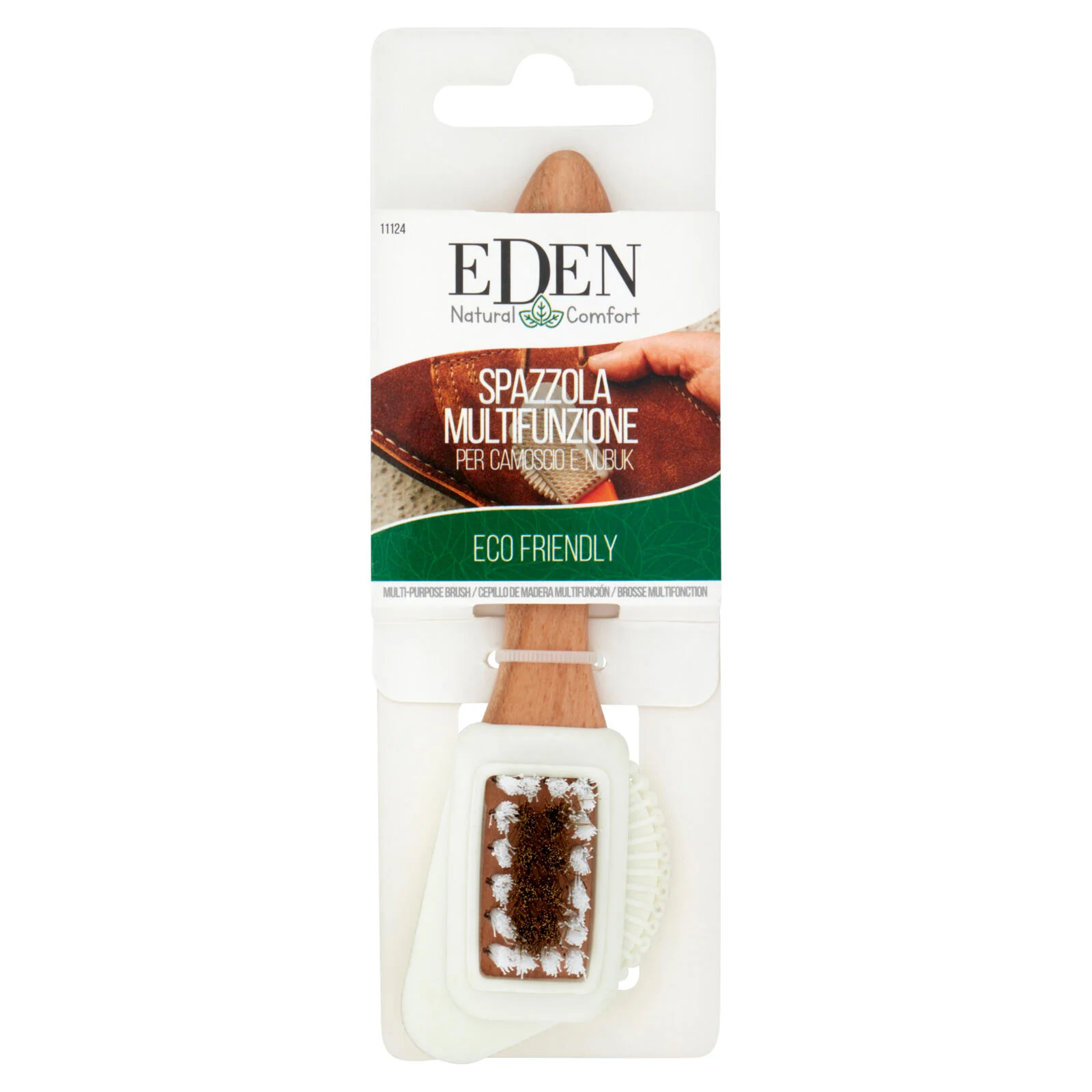 Eden Natural Comfort Spazzola Multifunzione per Camoscio e Nubuk