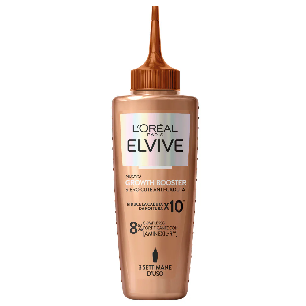 Elvive Growth Booster Siero Cute Anti-Caduta senza risciacquo con complesso fortificante con [Aminexil-R™] per capelli tendenti a caduta e a rottura
