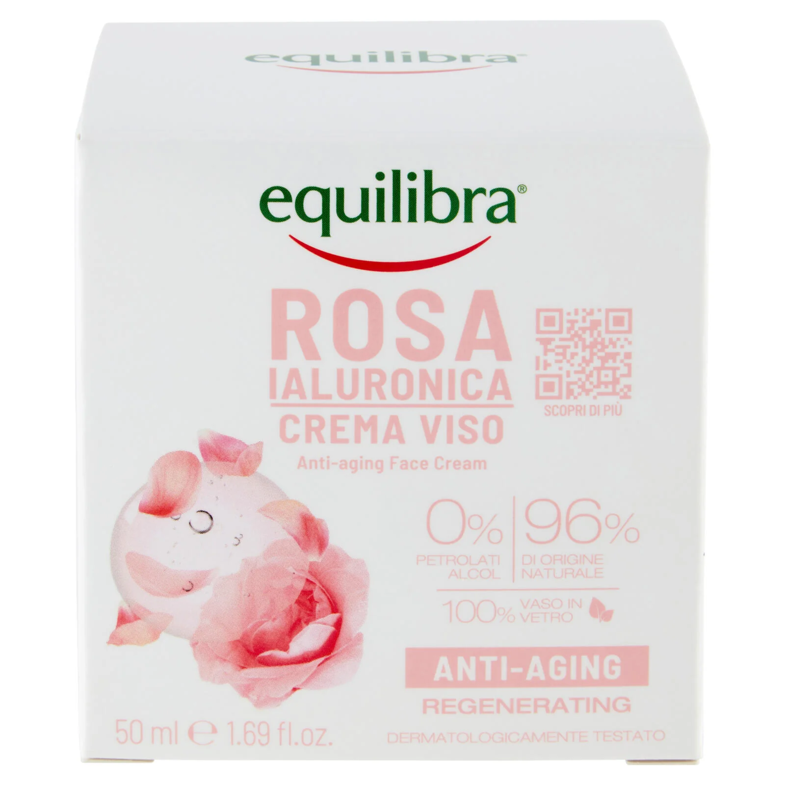 equilibra Rosa Ialuronica Crema Viso Anti-Aging 50 ml - Image 2