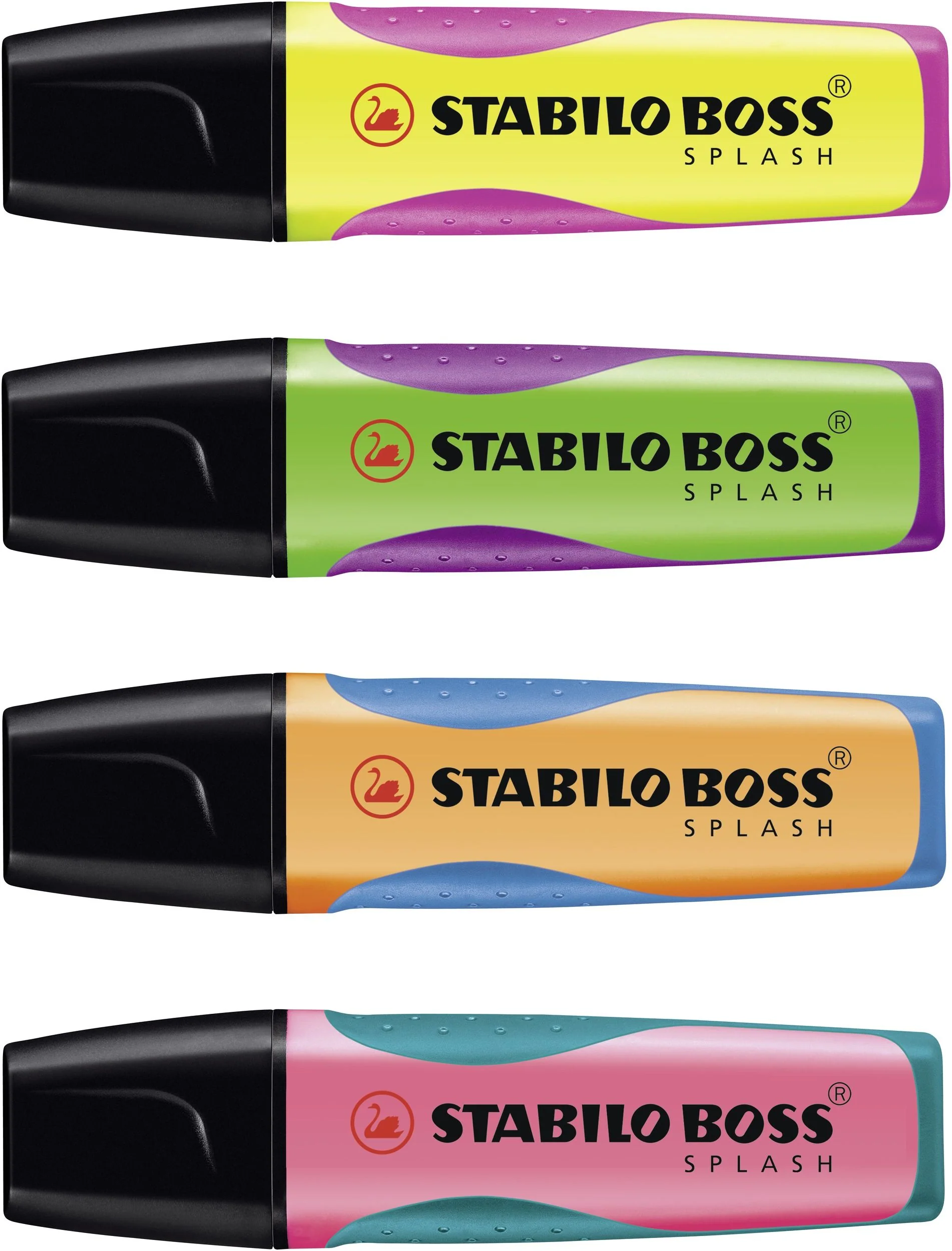 Evidenziatore - STABILO BOSS SPLASH - Astuccio da 4 - Arancione, Verde, Giallo, Rosa - Image 2