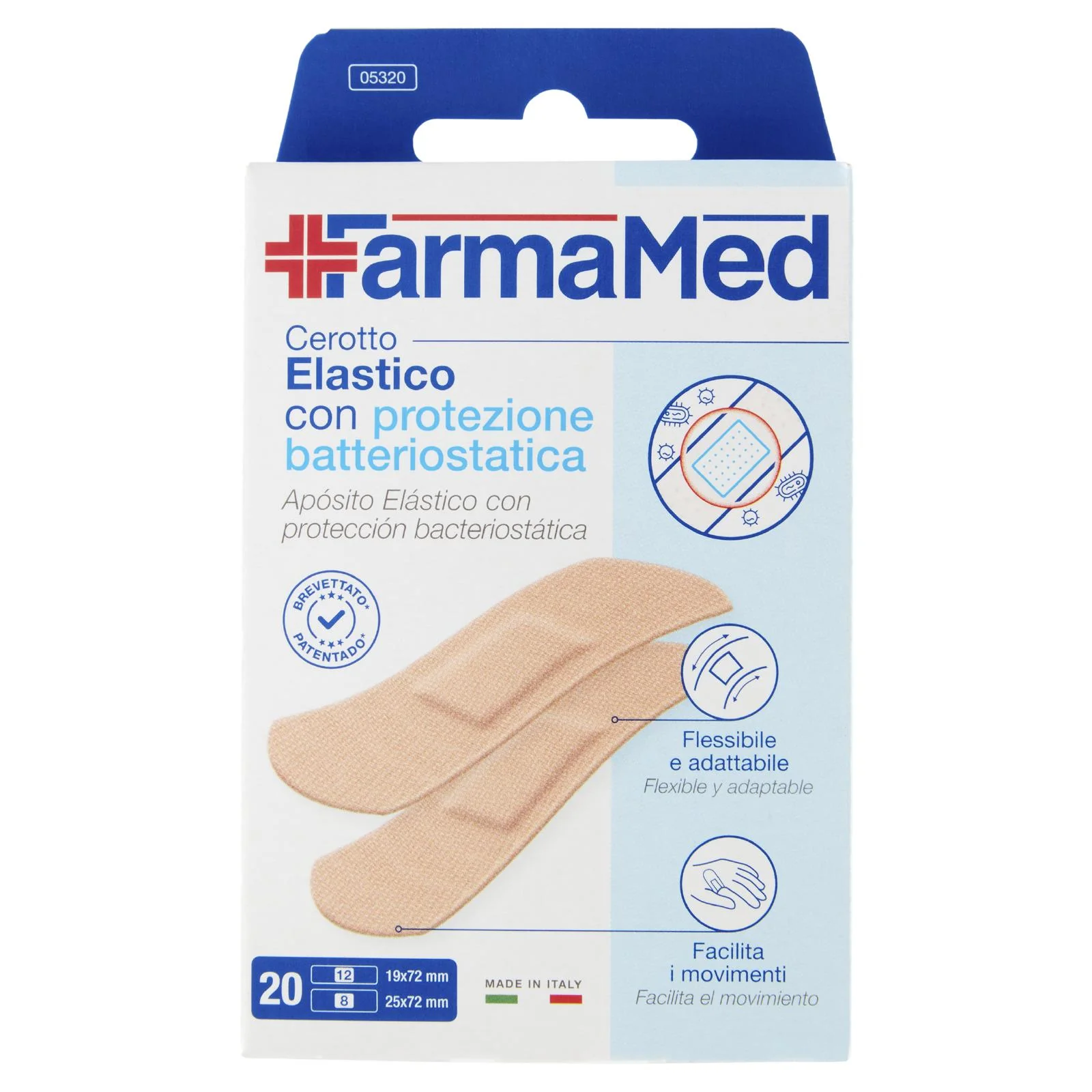 FarmaMed Cerotto Elastico con protezione batteriostatica 20 pz