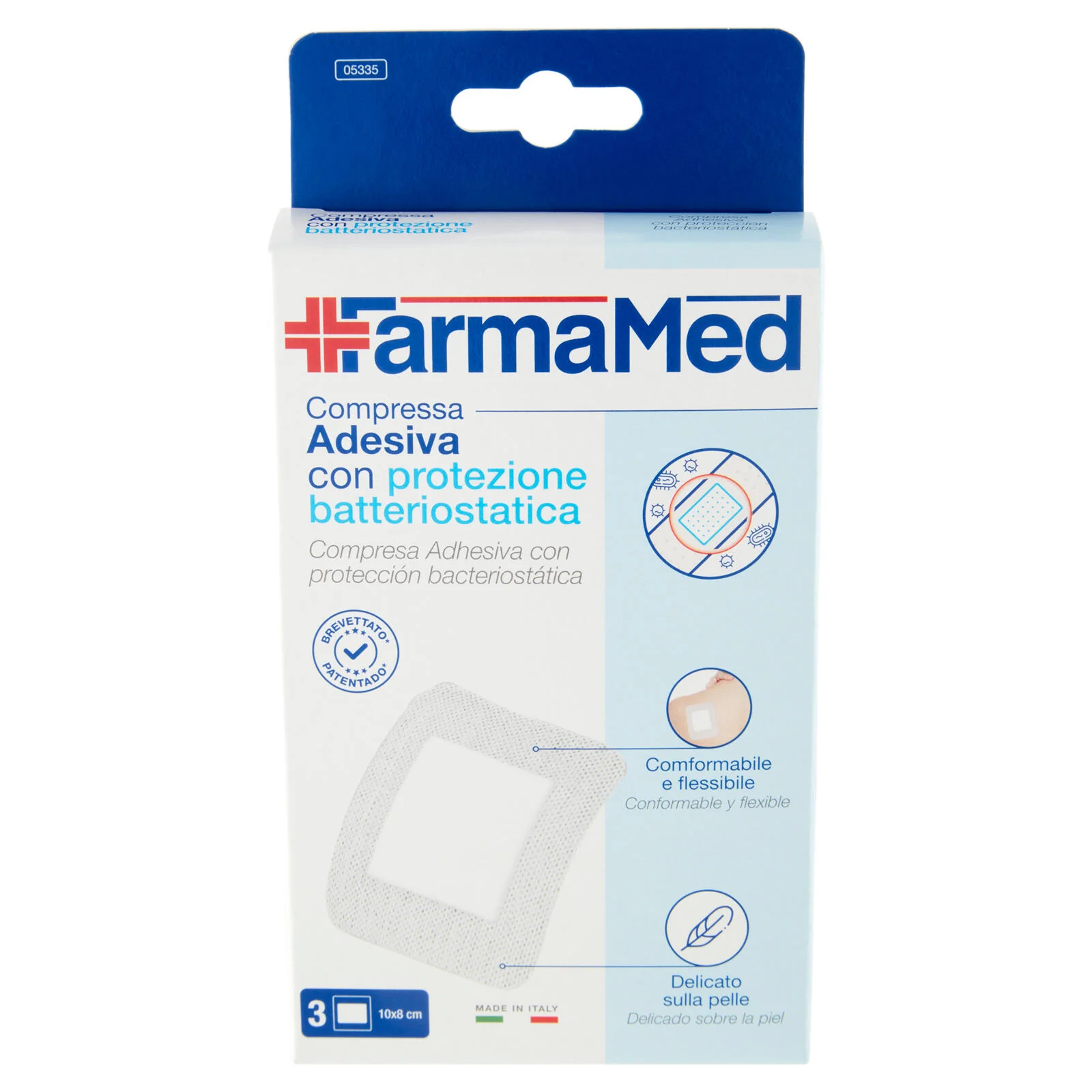 FarmaMed Compressa Adesiva con protezione batteriostatica 3 pz - Image 2