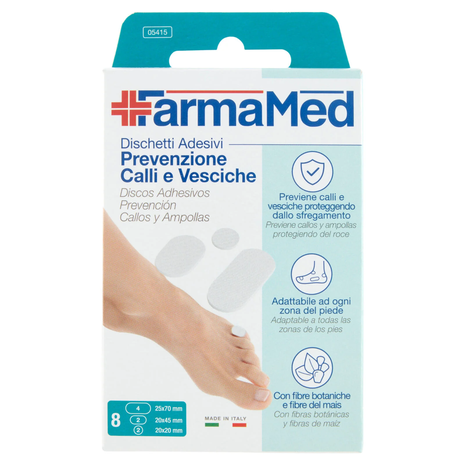 FarmaMed Dischetti Adesivi Prevenzione Calli e Vesciche 8 pz