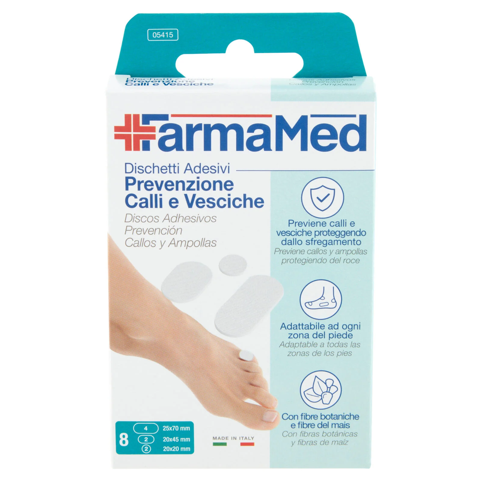 FarmaMed Dischetti Adesivi Prevenzione Calli e Vesciche 8 pz - Image 2