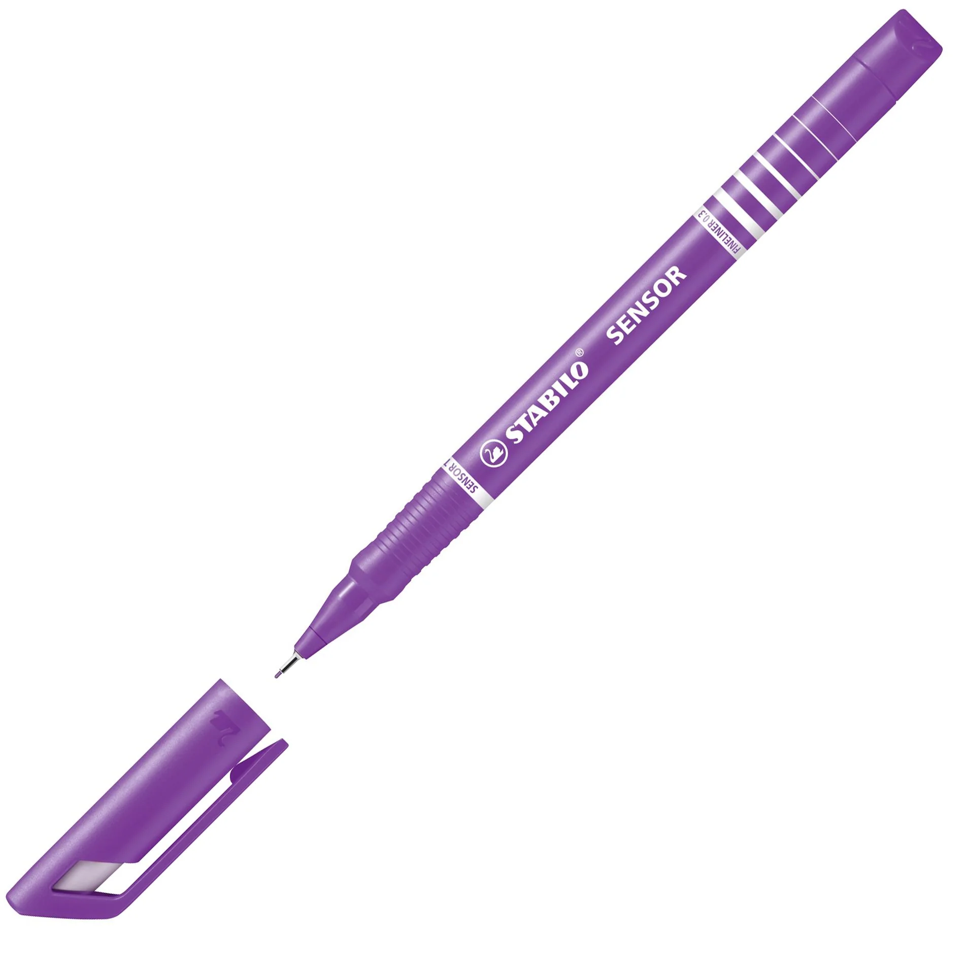 Fineliner con punta ammortizzata - STABILO SENSOR F - Tratto Fine (0,3 mm) - Lilla - Image 2
