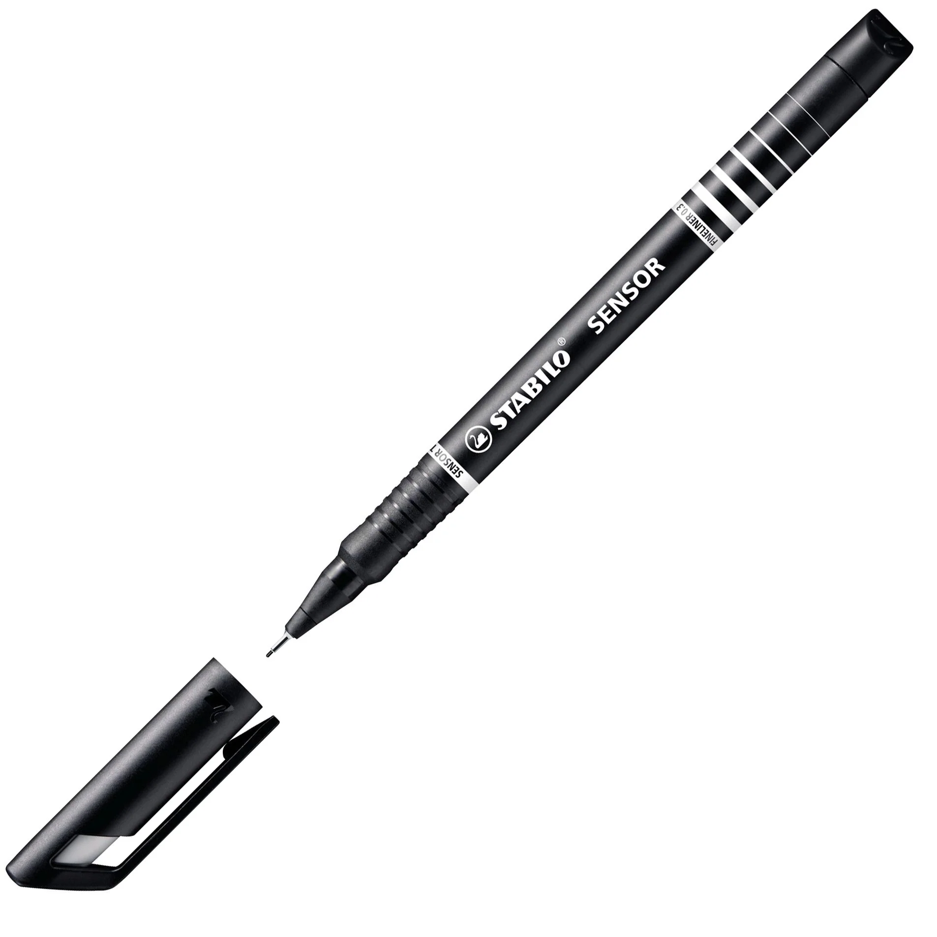 Fineliner con punta ammortizzata - STABILO SENSOR F - Tratto Fine (0,3 mm) - Nero - Image 2