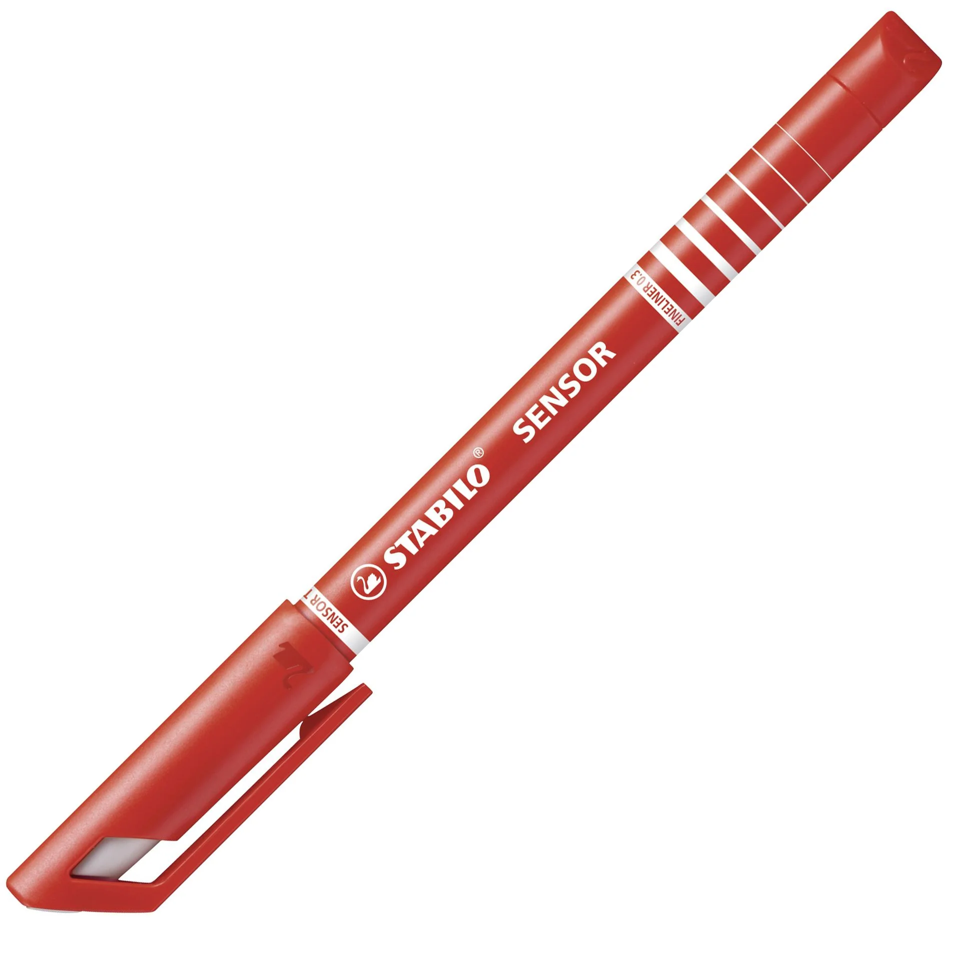 Fineliner con punta ammortizzata - STABILO SENSOR F - Tratto Fine (0,3 mm) - Rosso