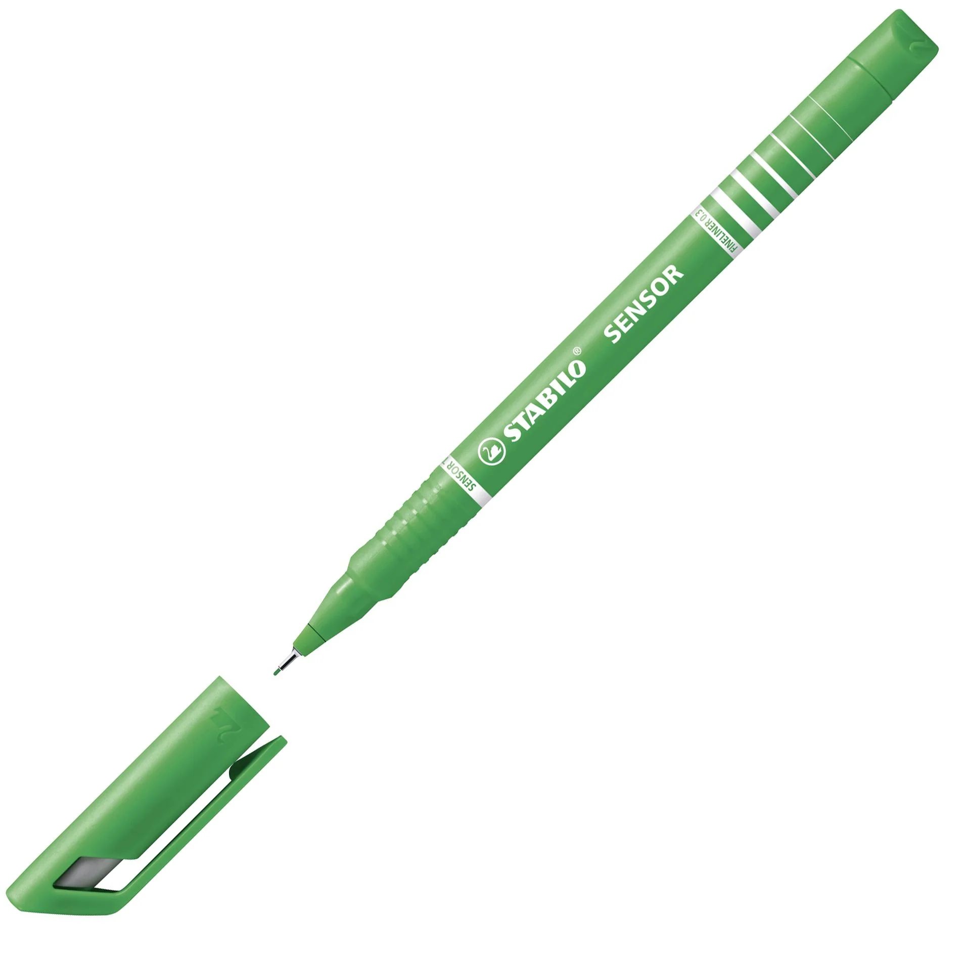 Fineliner con punta ammortizzata - STABILO SENSOR F - Tratto Fine (0,3 mm) - Verde - Image 2