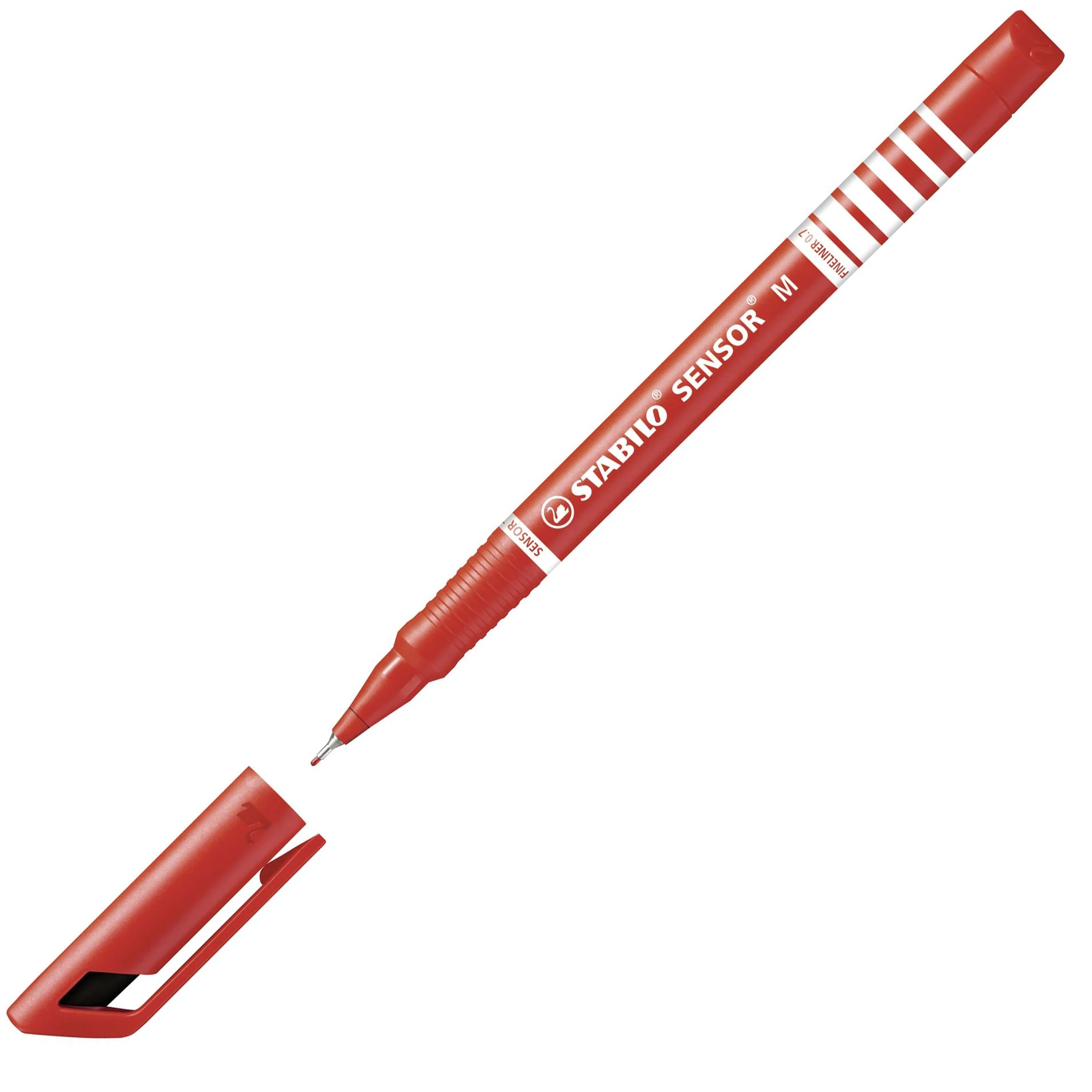 Fineliner con punta ammortizzata - STABILO SENSOR M - Tratto Medio (0,7 mm) - Rosso - Image 2