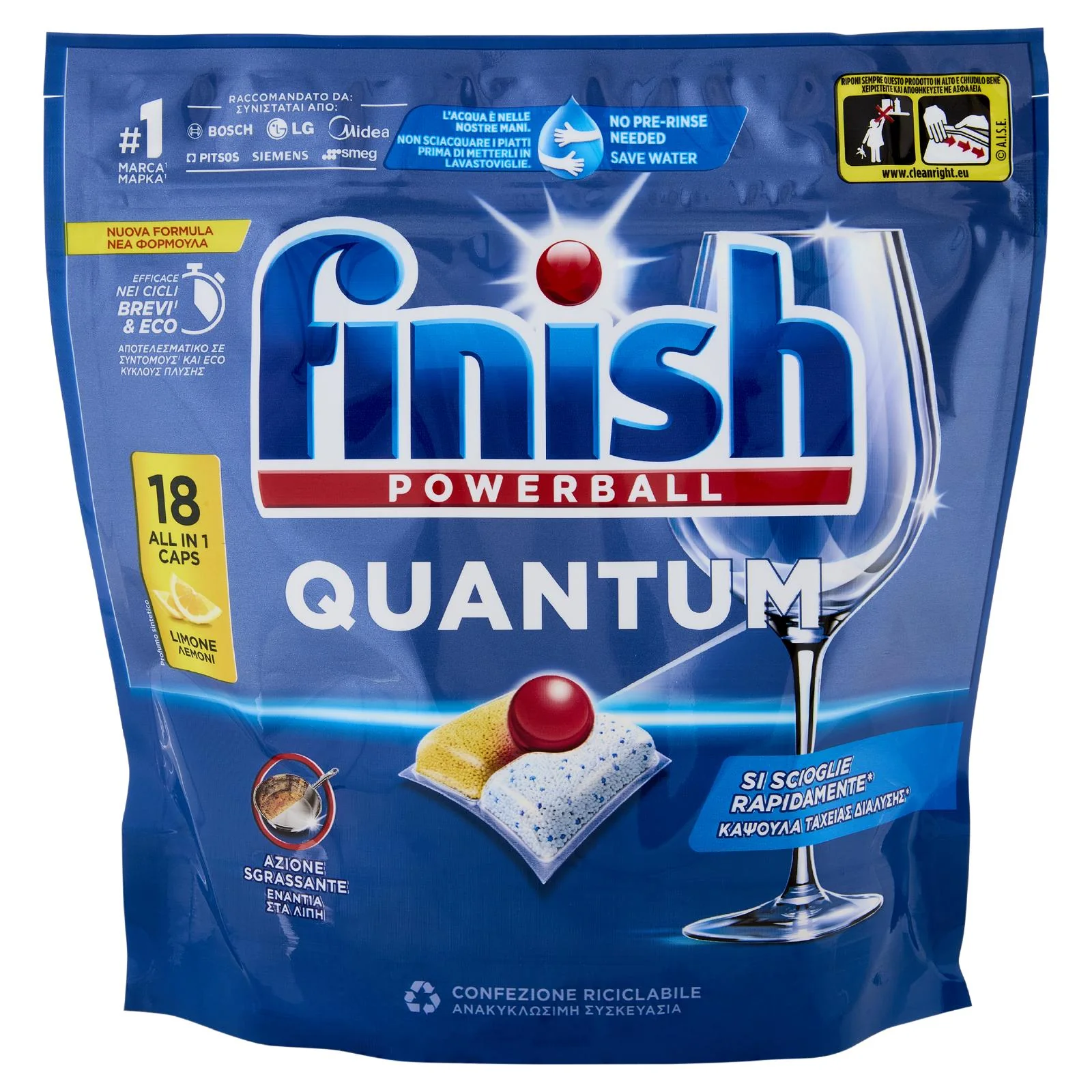 Finish Quantum Limone pastiglie lavastoviglie 18 lavaggi 187,2 g - Image 5