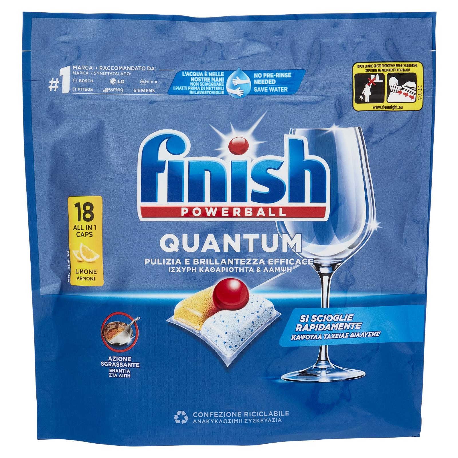 Finish Quantum Limone pastiglie lavastoviglie 18 lavaggi 187,2 g - Image 6