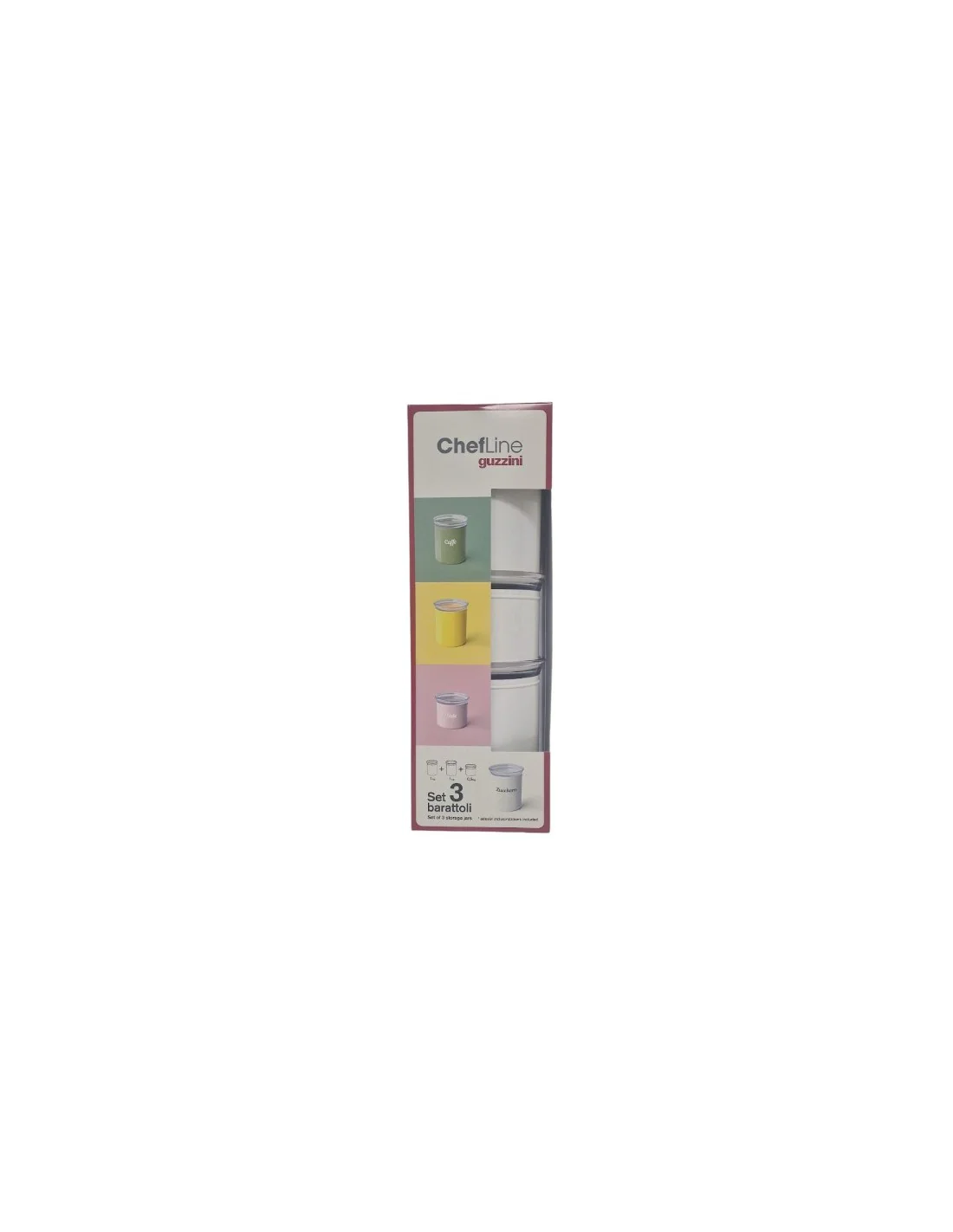 Fratelli Guzzini Spa - Chef Line Set 3 Barattoli - Bianco