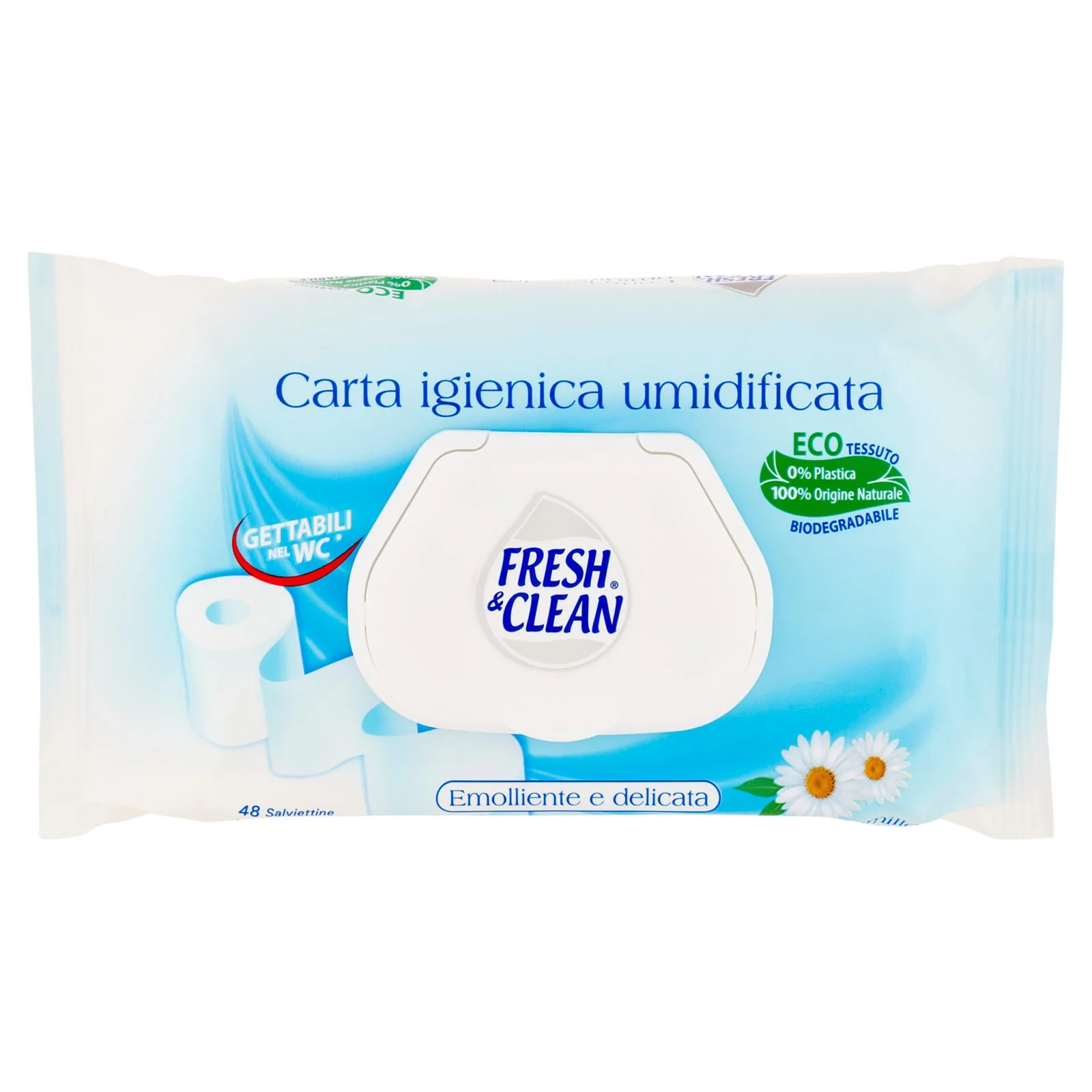 Fresh & Clean Carta igienica umidificata Salviettine alla Camomilla 48 pz - Image 2
