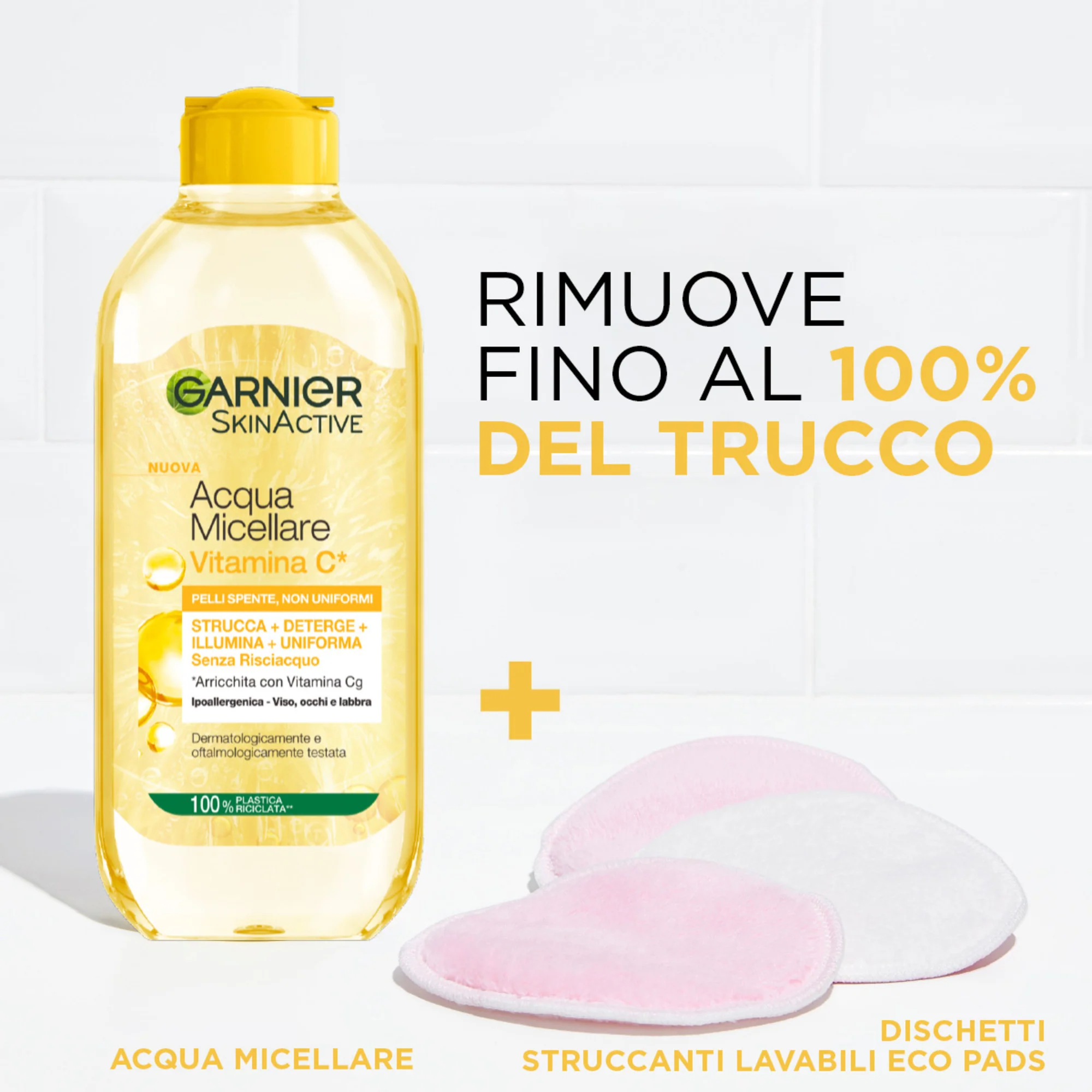 Garnier SkinActive, Acqua Micellare Tutto in 1, Vitamina C, Pelli Spente e Non Uniformi, 400 ml - Image 3