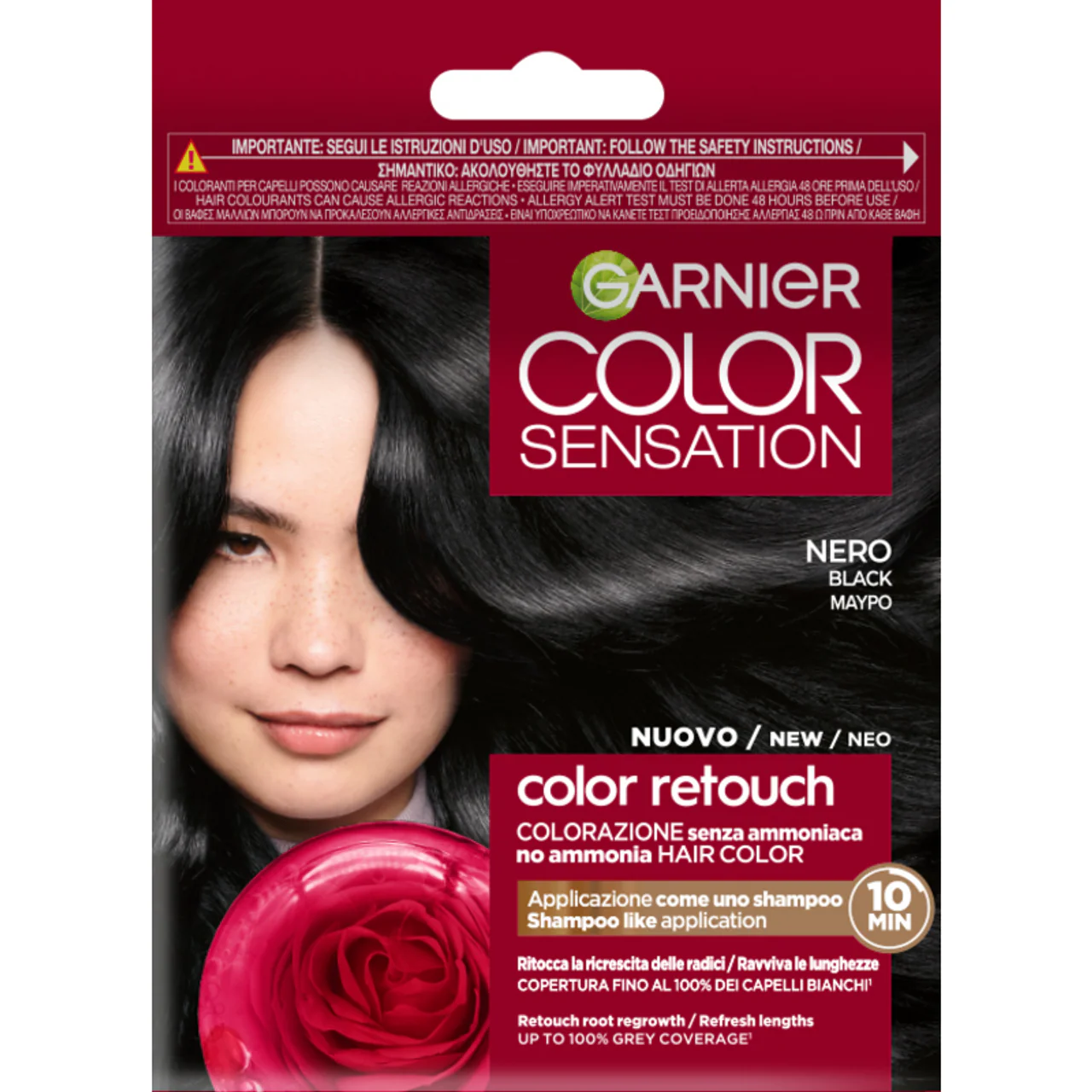 Garnier Color Sensation Retouch Nero, ritocco radici o ravviva lunghezze, senza ammoniaca - Image 3