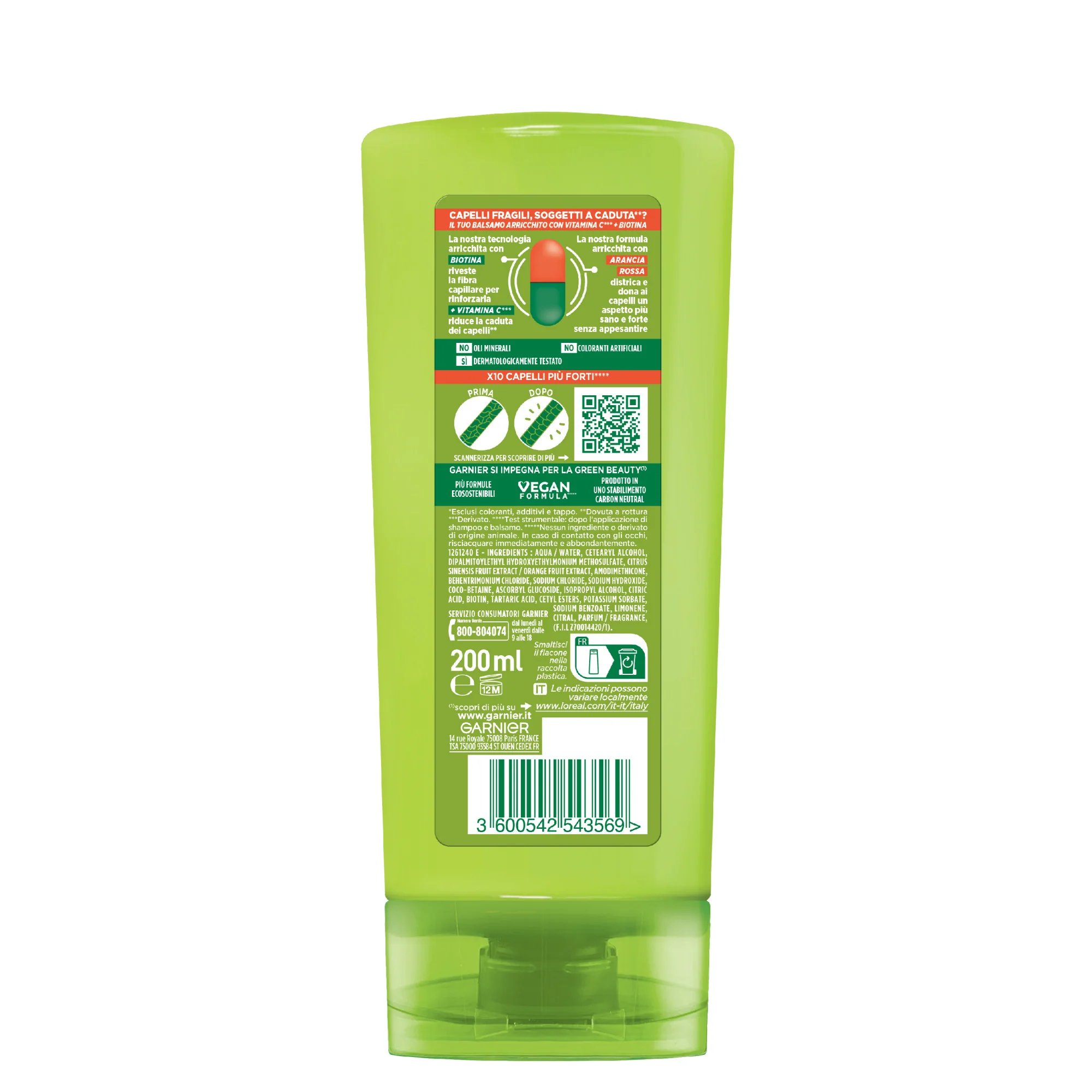 Garnier Fructis Balsamo Vitamine & Forza, balsamo fortificante 200 Ml - Image 3