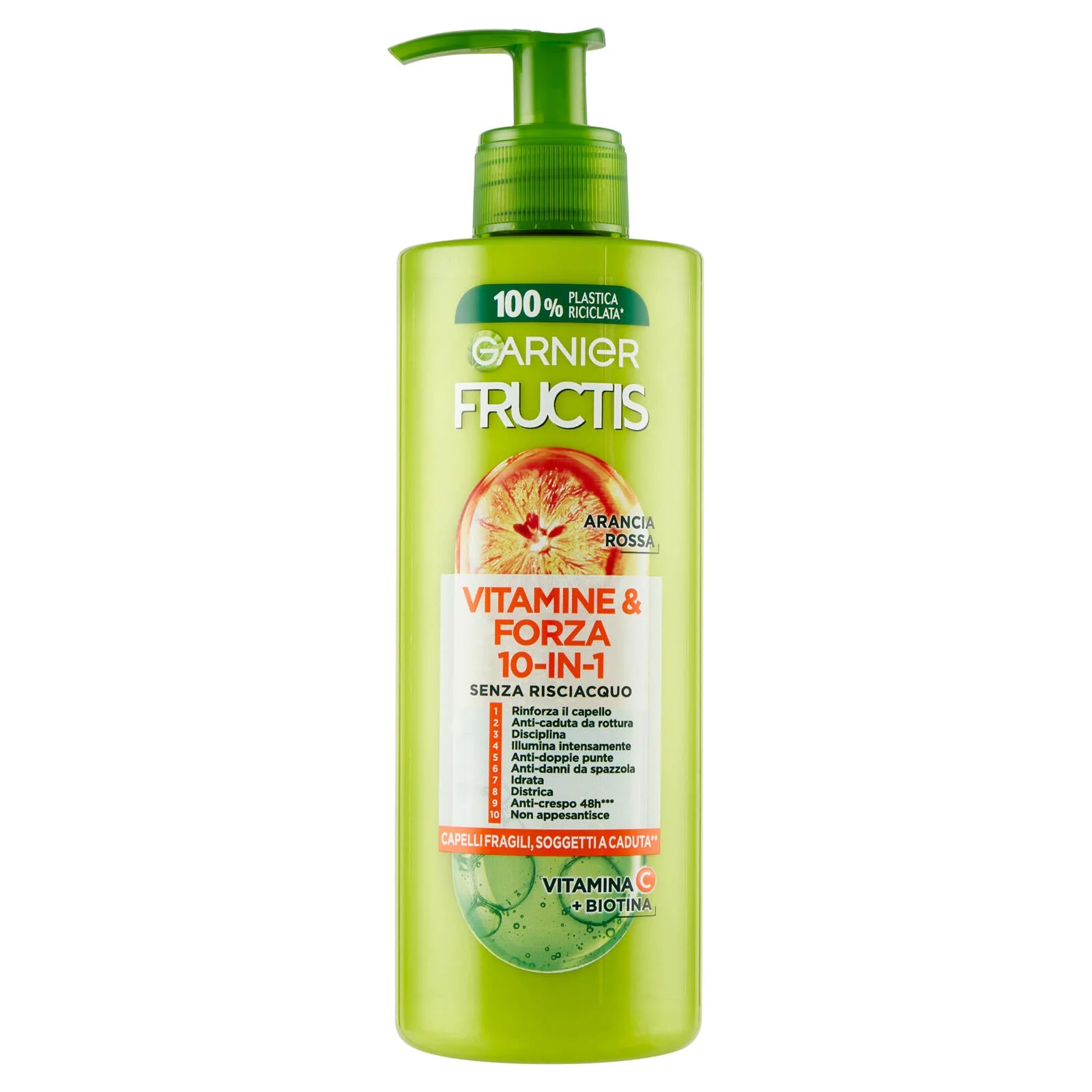 Garnier Fructis Forti & Brillanti, Trattamento 10-in-1 senza risciacquo, 400 ml - Image 2