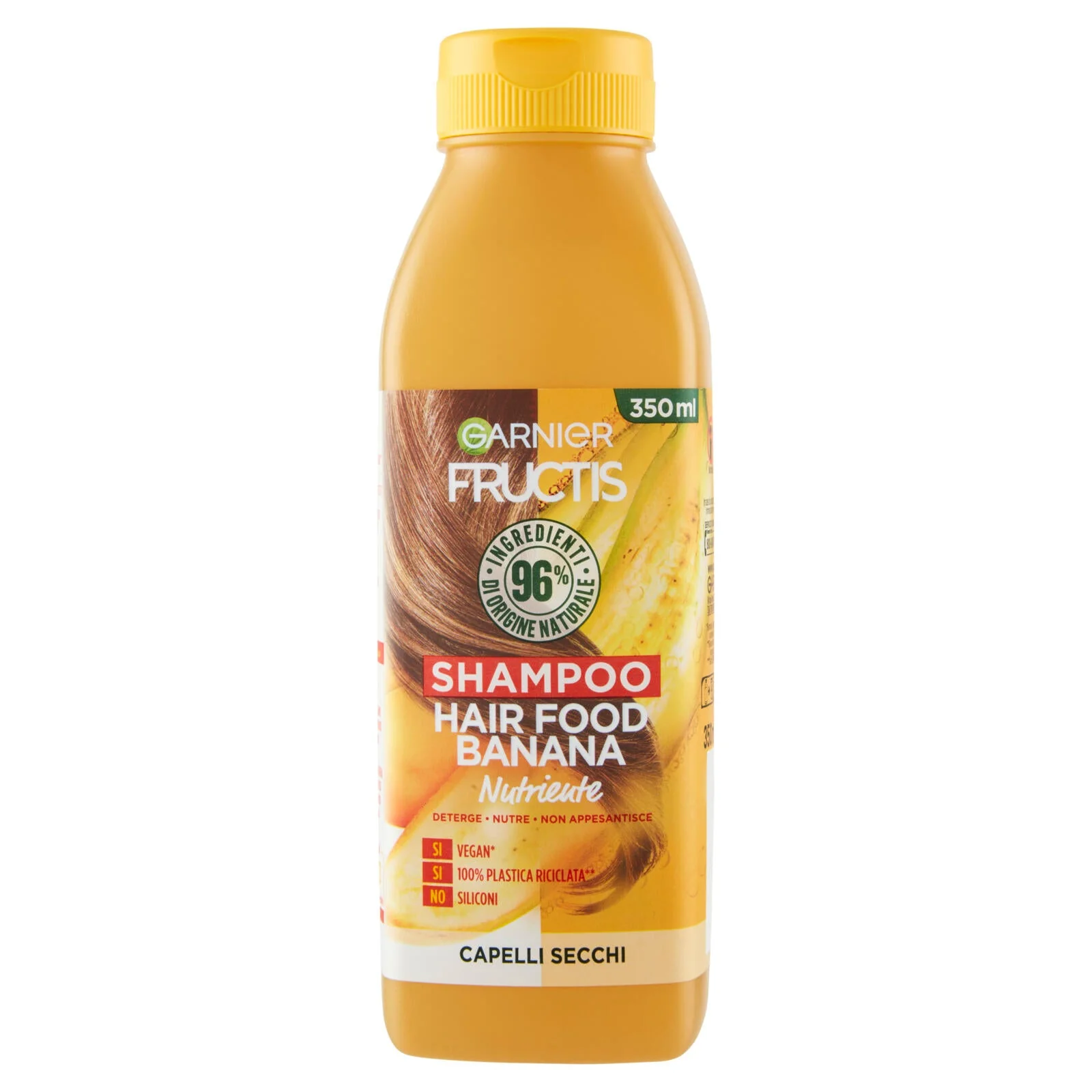 Garnier Shampoo Nutriente Fructis Hair Food, alla banana per capelli secchi, 350 ml - Image 2
