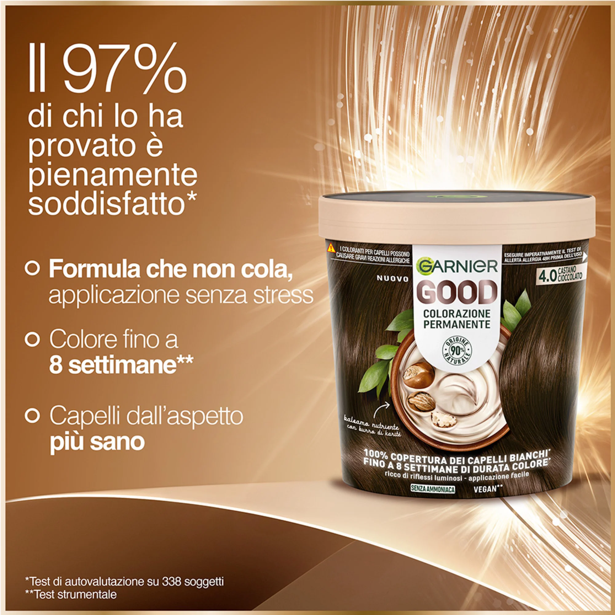 Garnier Good 3.0 Castano Cioccolato Fondente, colorazione permanente senza ammoniaca - Image 2