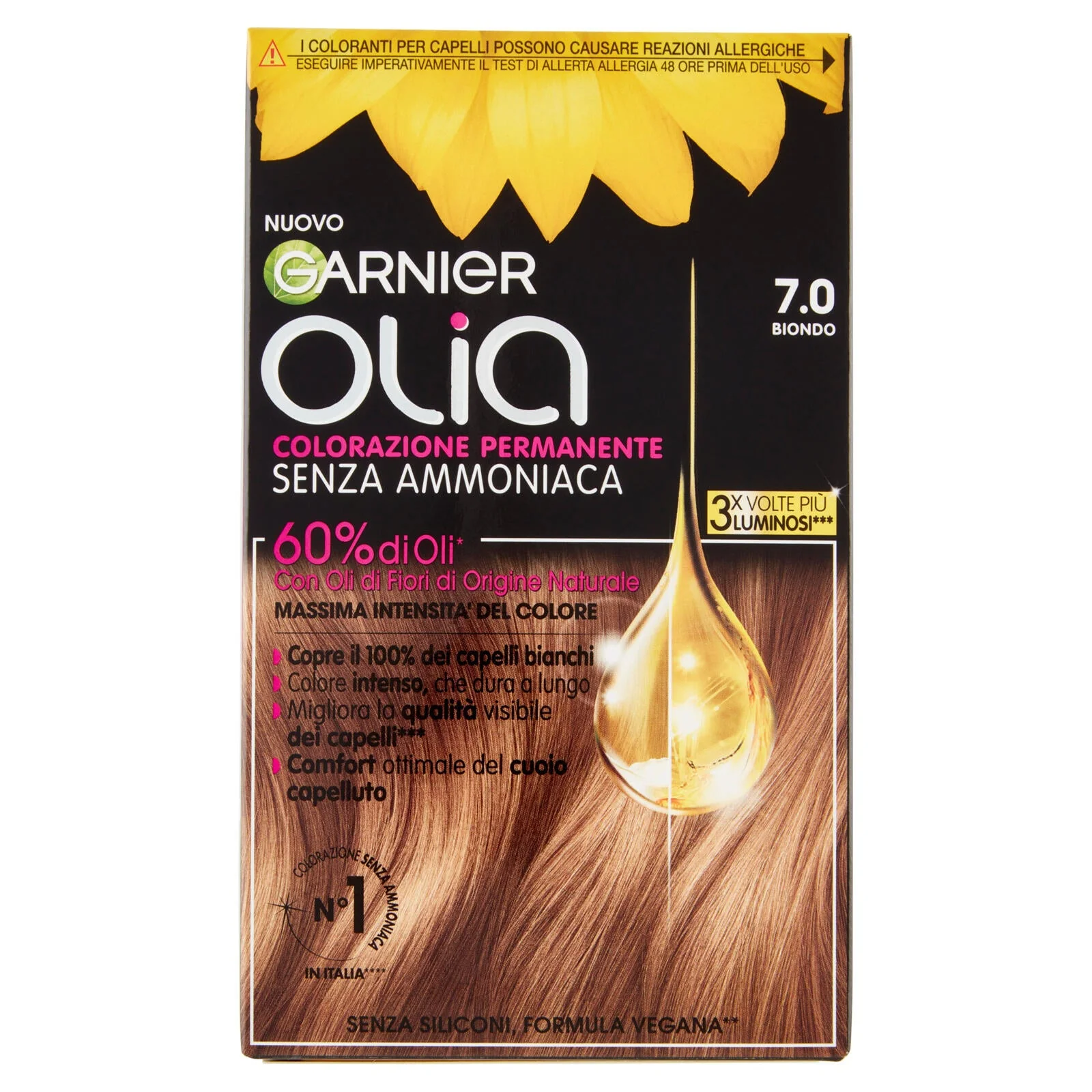 Garnier Tinta Capelli Olia, Colorazione permanente senza ammoniaca Biondo (8.0) - Image 2