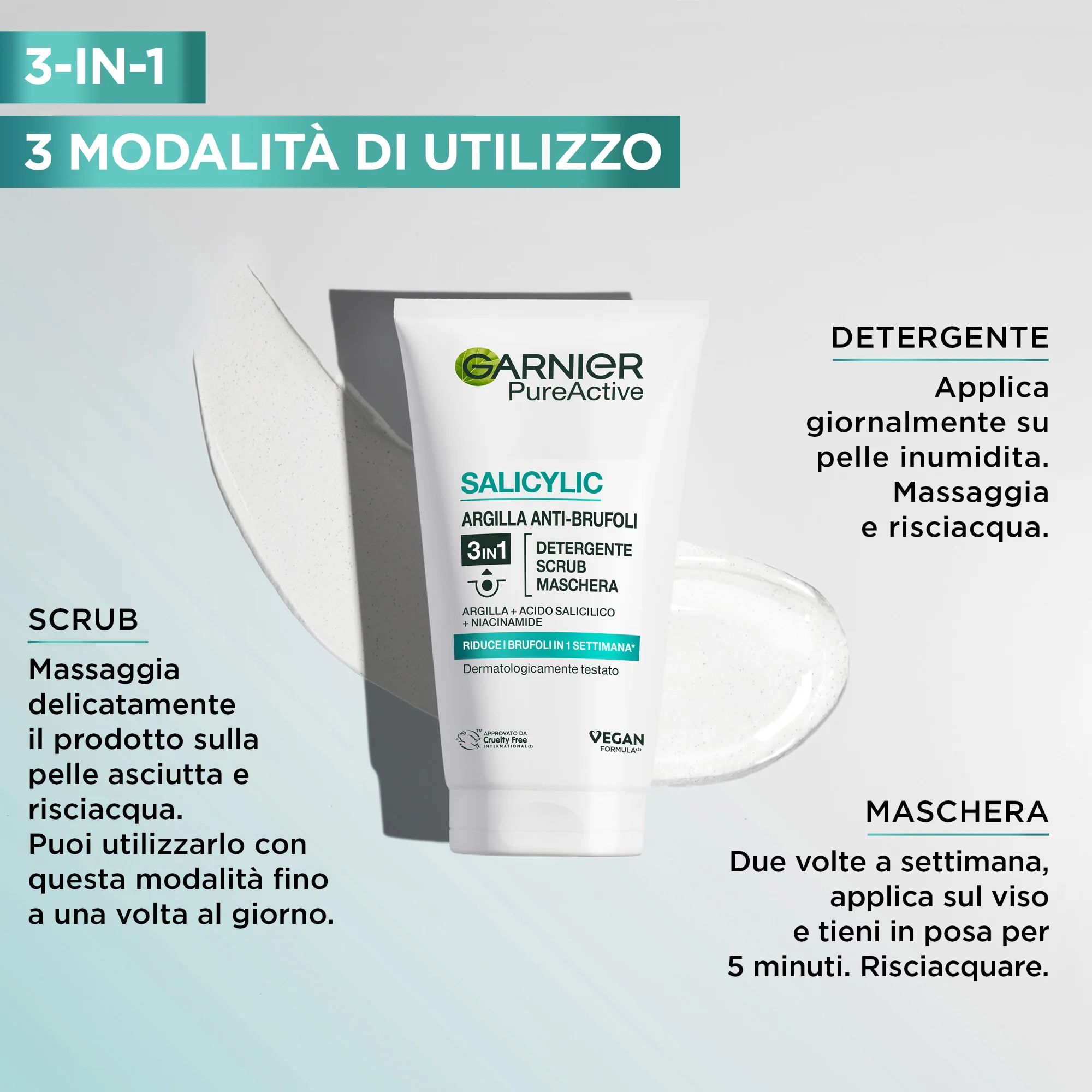 Garnier Detergente Pure Active, Azione 3in1, 150 ml - Image 3