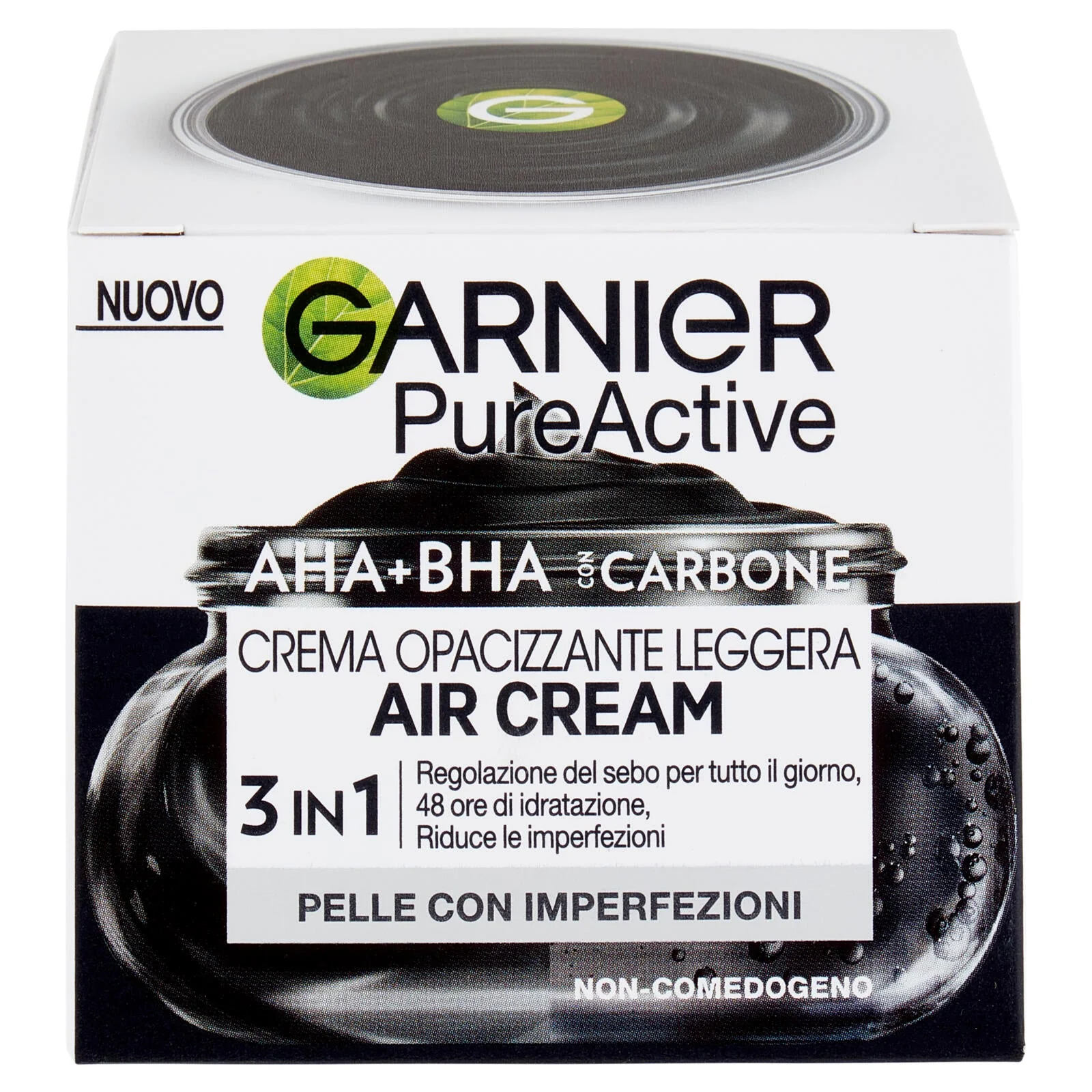 Air Cream AHA+BHA con Carbone - Crema Opacizzante Leggera - Image 2