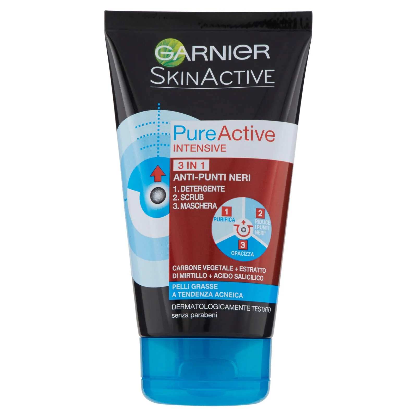 Garnier Detergente Pure Active Intense, Azione 3in1  150 ml