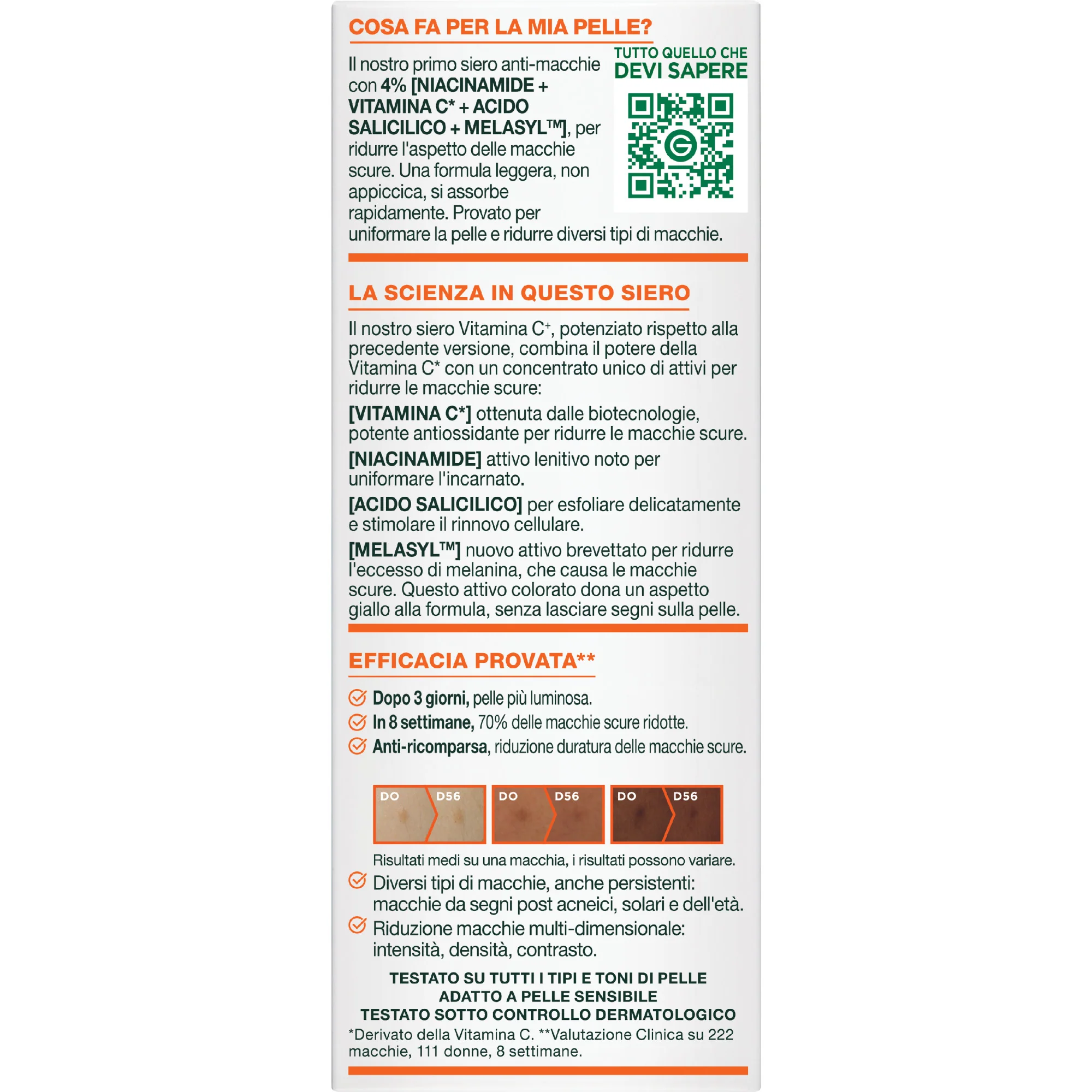 Garnier Siero Vitamina C* Anti-Macchie, Illuminante, Arricchito con Vitamina C*, Niacinamide e Acido Salicilico, 30ml - Image 3