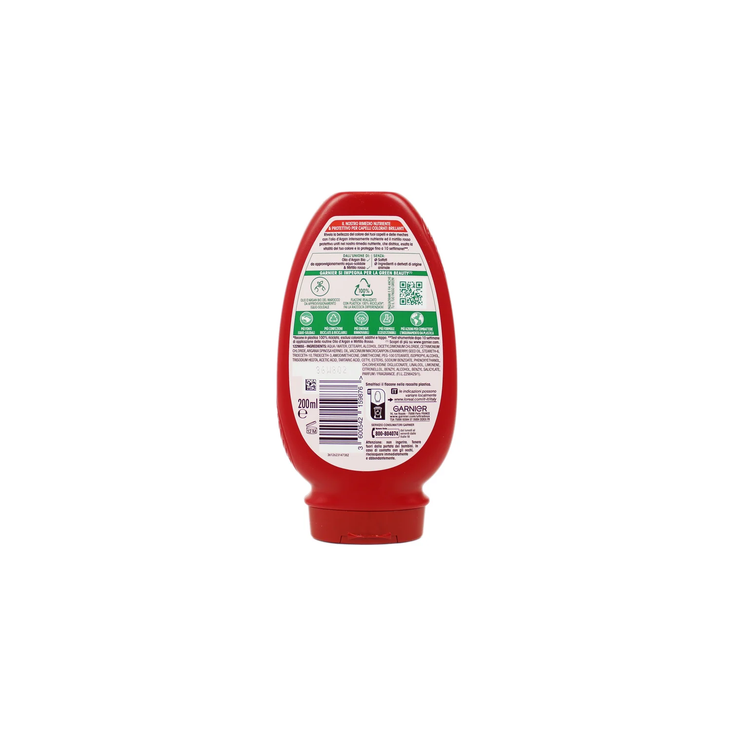 Garnier Balsamo Ultra Dolce Olio di Argan e Mirtillo Rosso, Balsamo per Capelli Colorati, 200 ml - Image 2