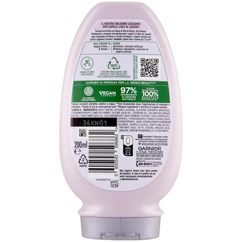 Garnier Ultra Dolce Infuso di Acqua di Riso & Amido, Balsamo Lisciante 200 ml - Image 2