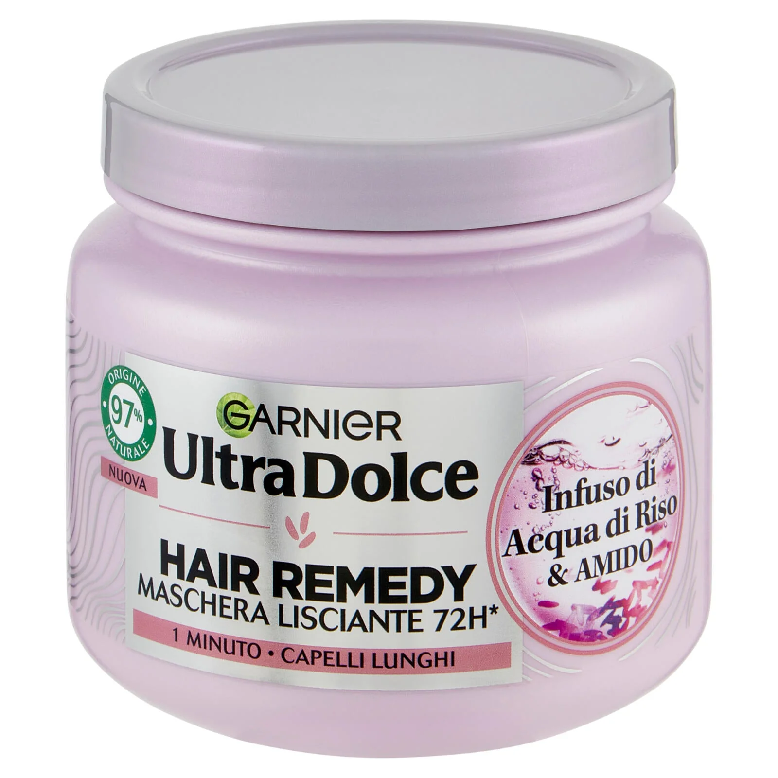 Garnier Ultra Dolce Infuso di Acqua di Riso & Amido, Maschera Lisciante Hair Remedy, 340 ml - Image 2