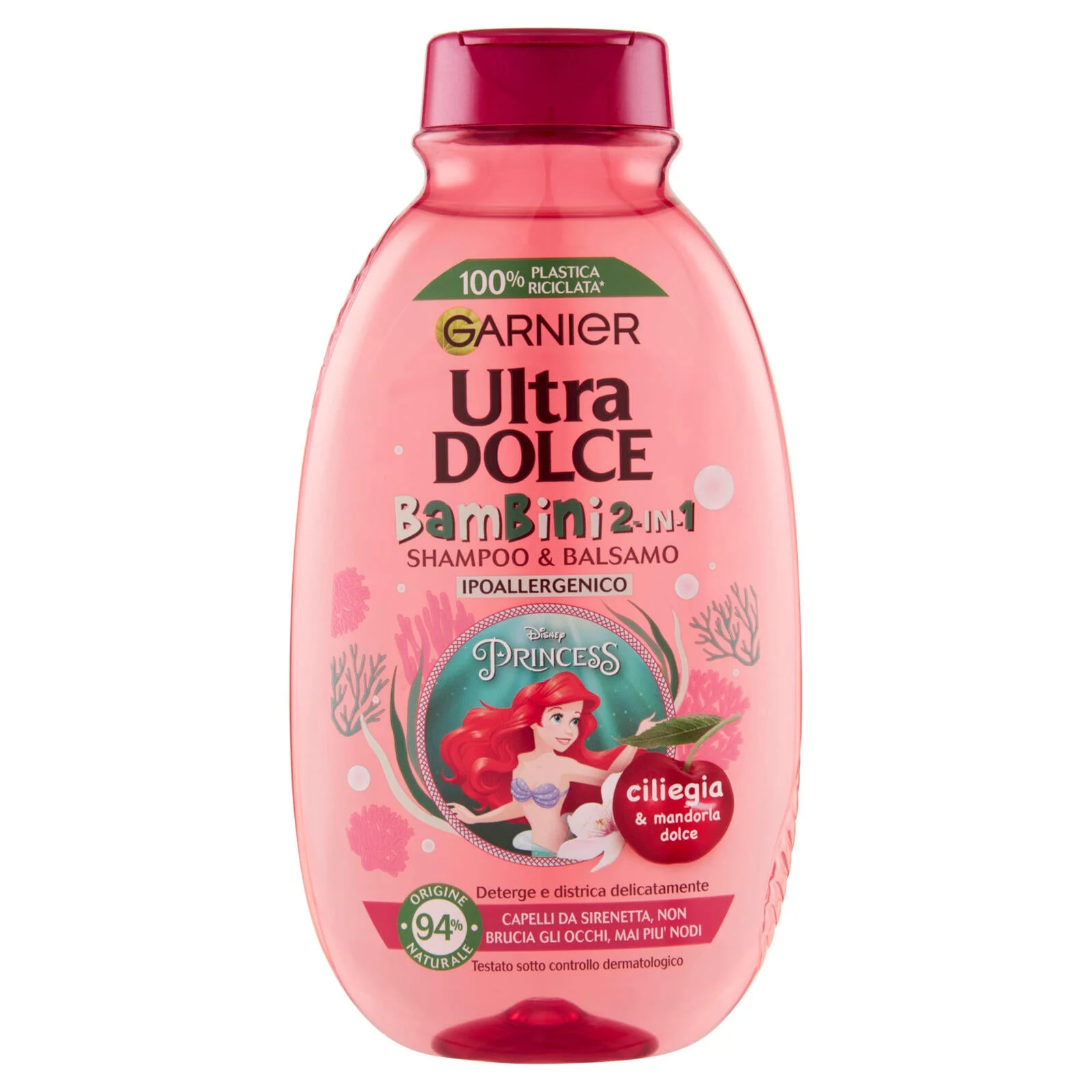 Garnier Shampoo Bambini e Bambine Ultra Dolce, Shampoo Delicato Ideale per i Bambini, Ciliegia 2in1, 250 ml