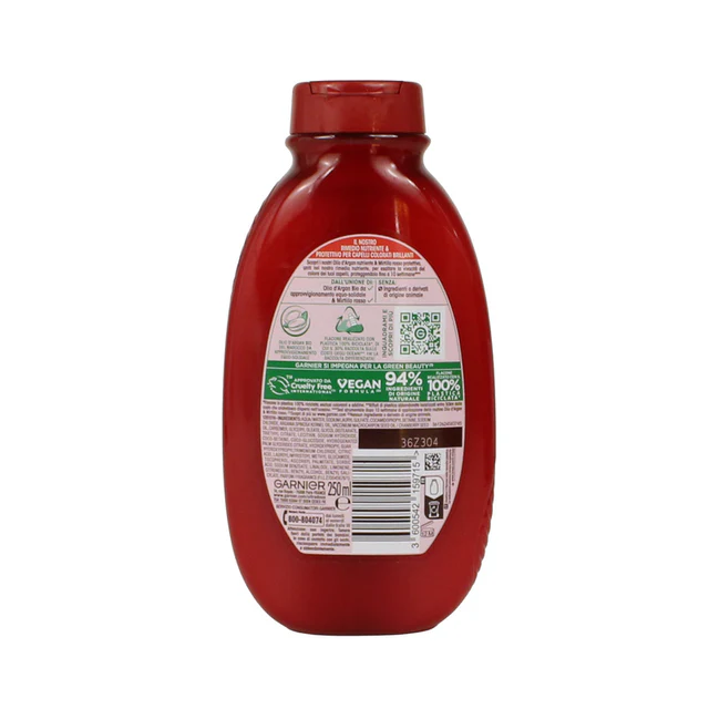 Garnier Shampoo Ultra Dolce Olio di Argan e Mirtillo Rosso, Shampoo per Capelli Colorati, 250 ml - Image 2