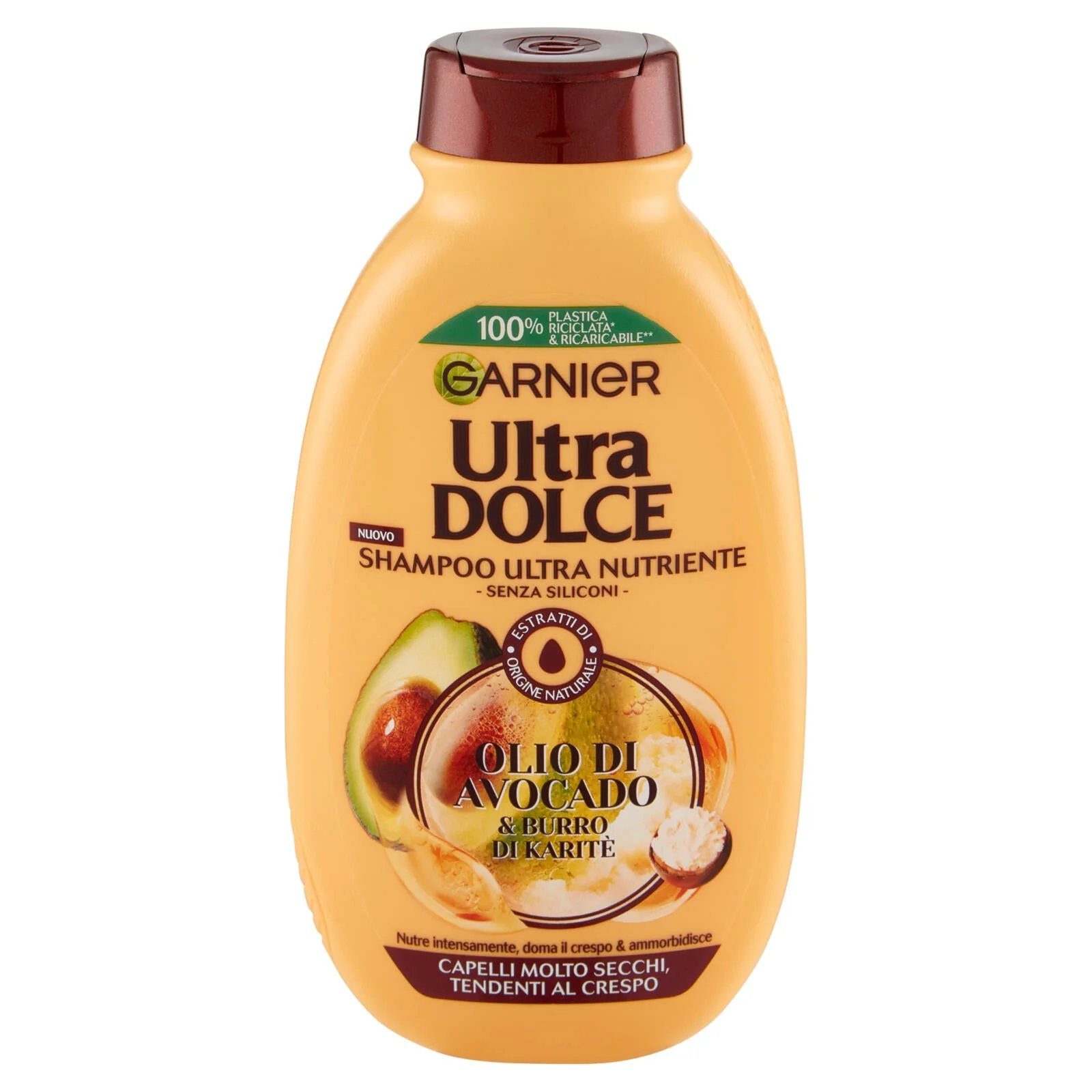 Garnier Ultra Dolce Ultra Dolce Avocado e Karit‚, Shampoo per Capelli Ricci, Mossi o Crespi, 250 ml - Image 2