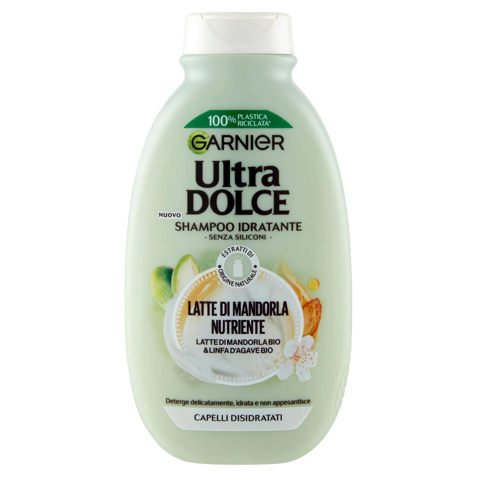 Garnier Shampoo Ultra Dolce Latte di Mandorla, Shampoo Nutriente per Capelli Normali, 300 ml