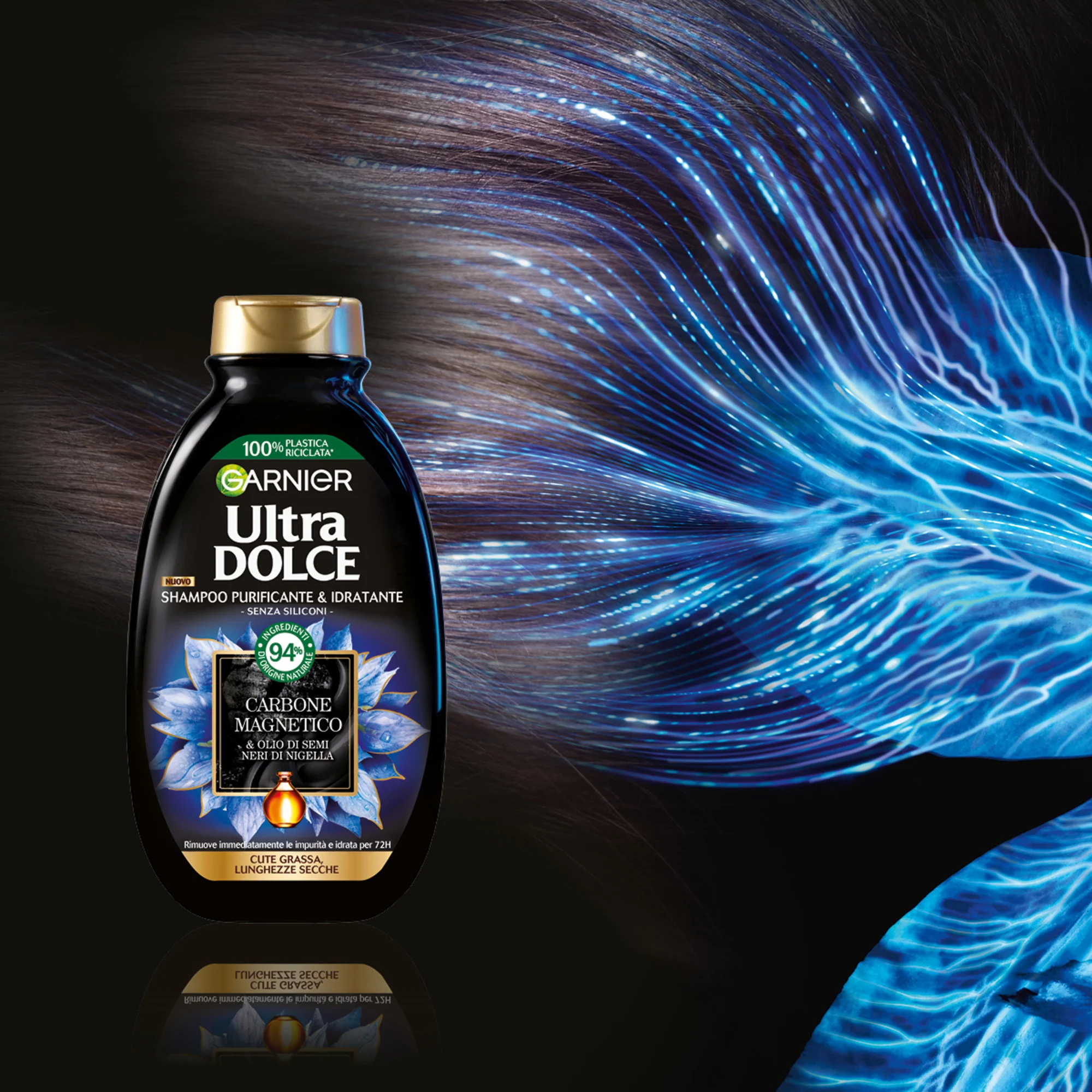 Garnier Ultra Dolce Carbone Magnetico Shampoo Purificante & Idratante 250 ml - Image 3