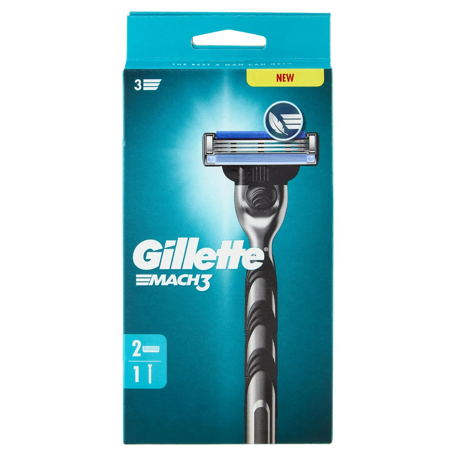 Gillette Mach3 Rasoio da Uomo a 3 Lame, 1 Manico + 2 Lamette - Image 2
