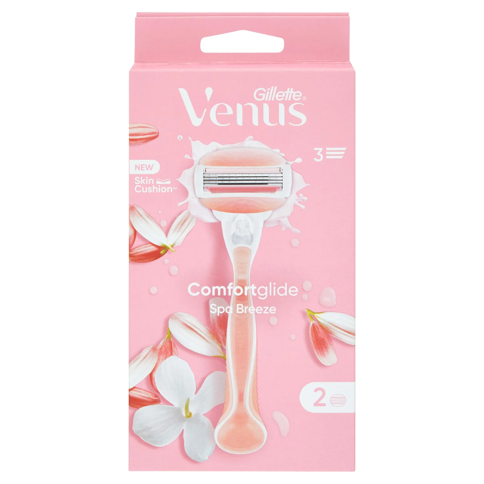 Gillette Venus Rasoio Donna Comfortglide Spa Breeze a 3 Lame, 1 Manico + 2 Lamette Donna - Image 2