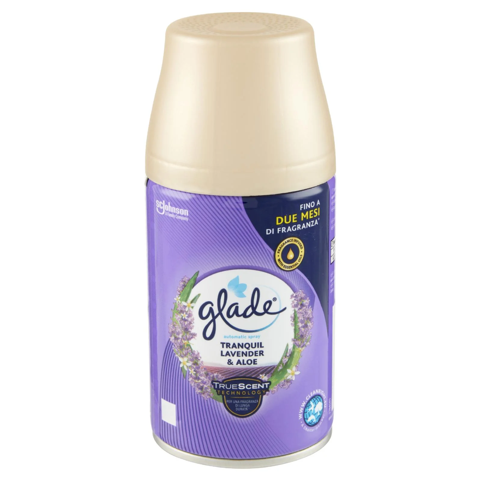 Glade Automatic Spray Ricarica, Profumatore per Ambienti, Fragranza Tranquil Lavender & Aloe 269ml - Image 2