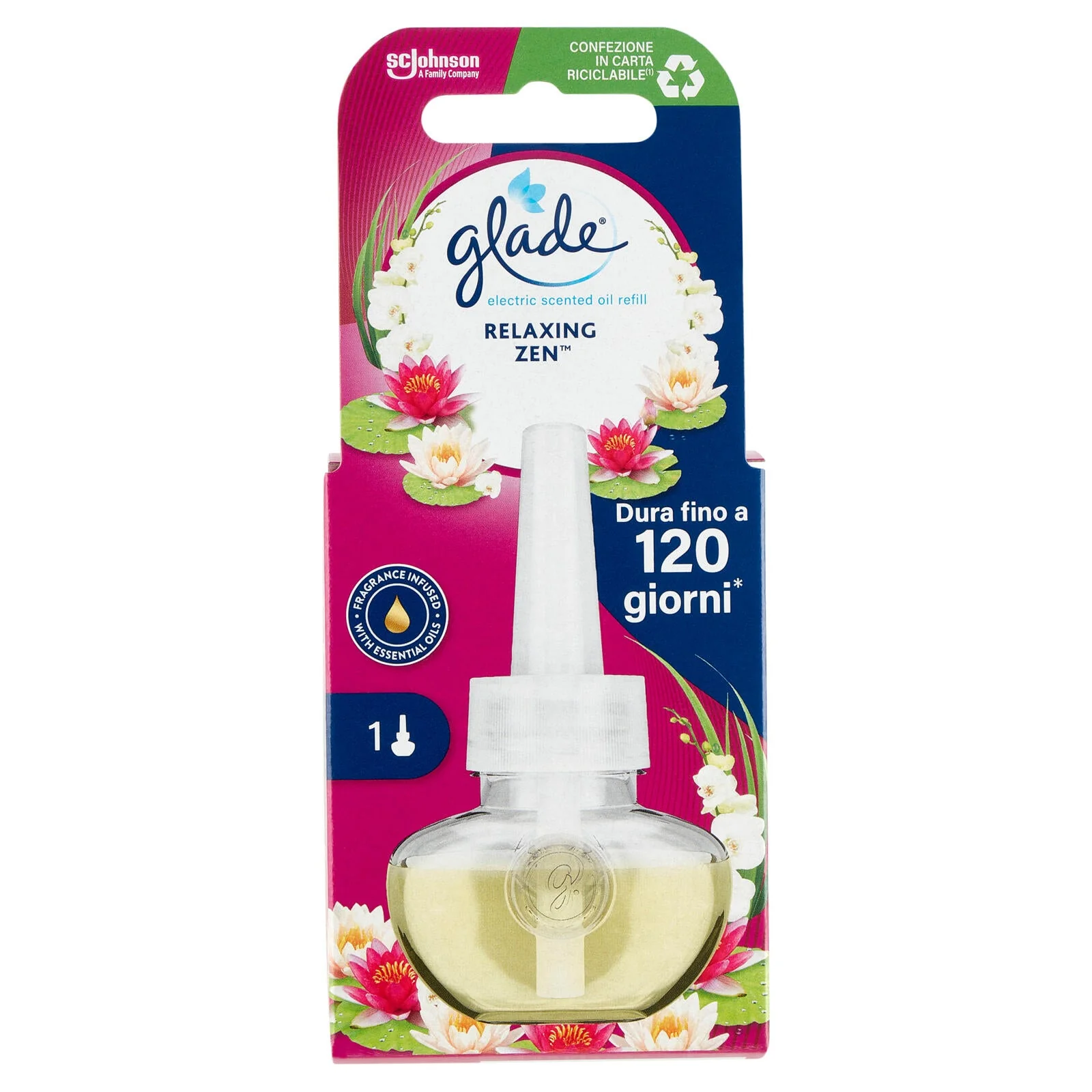 Glade Liquido Elettrico Ricarica, Profumatore per ambienti, Fragranza Relaxing Zen 20ml - Image 2