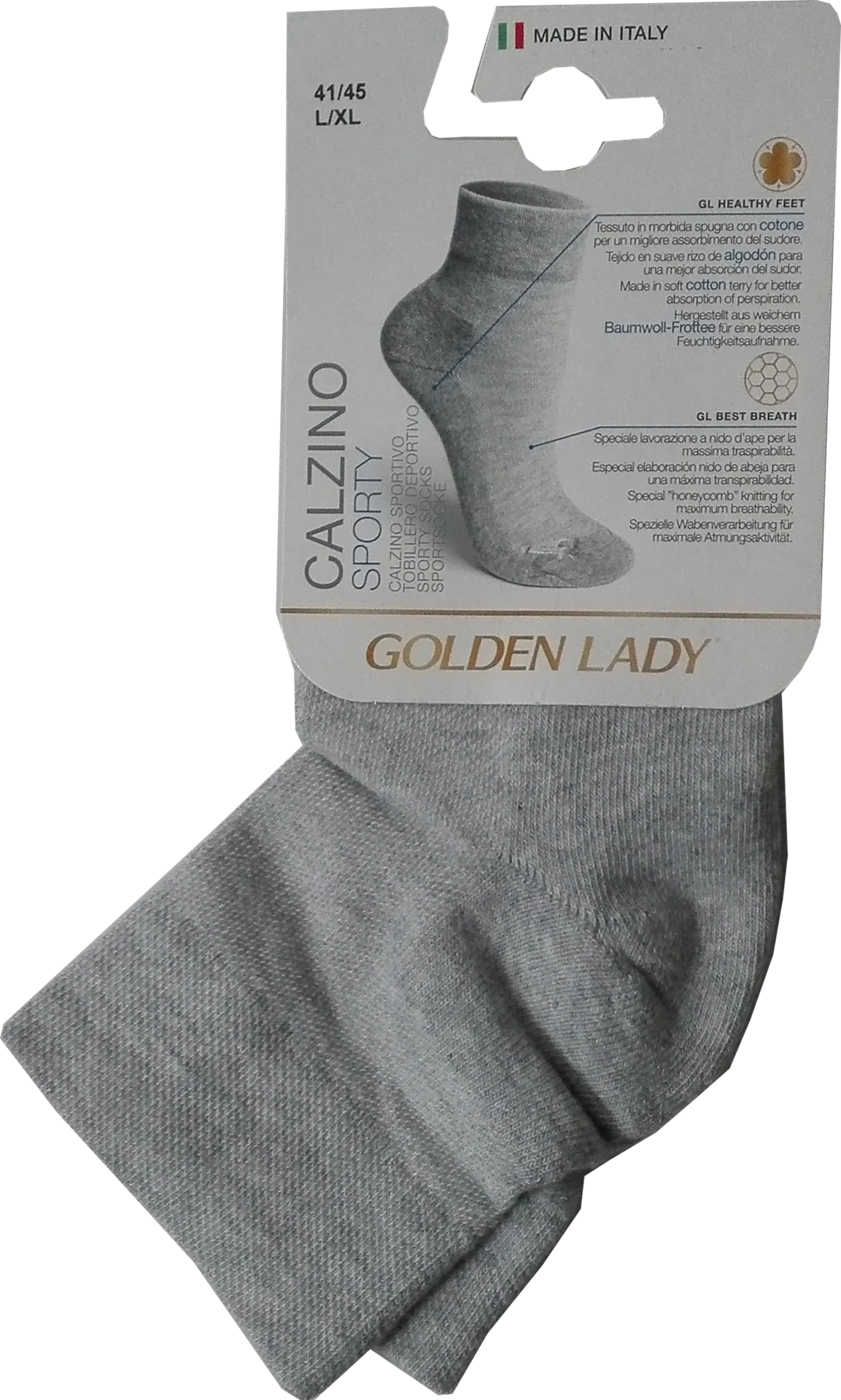 Golden Lady - Calzino-2K-Trend Sport Grigio - 36/40
