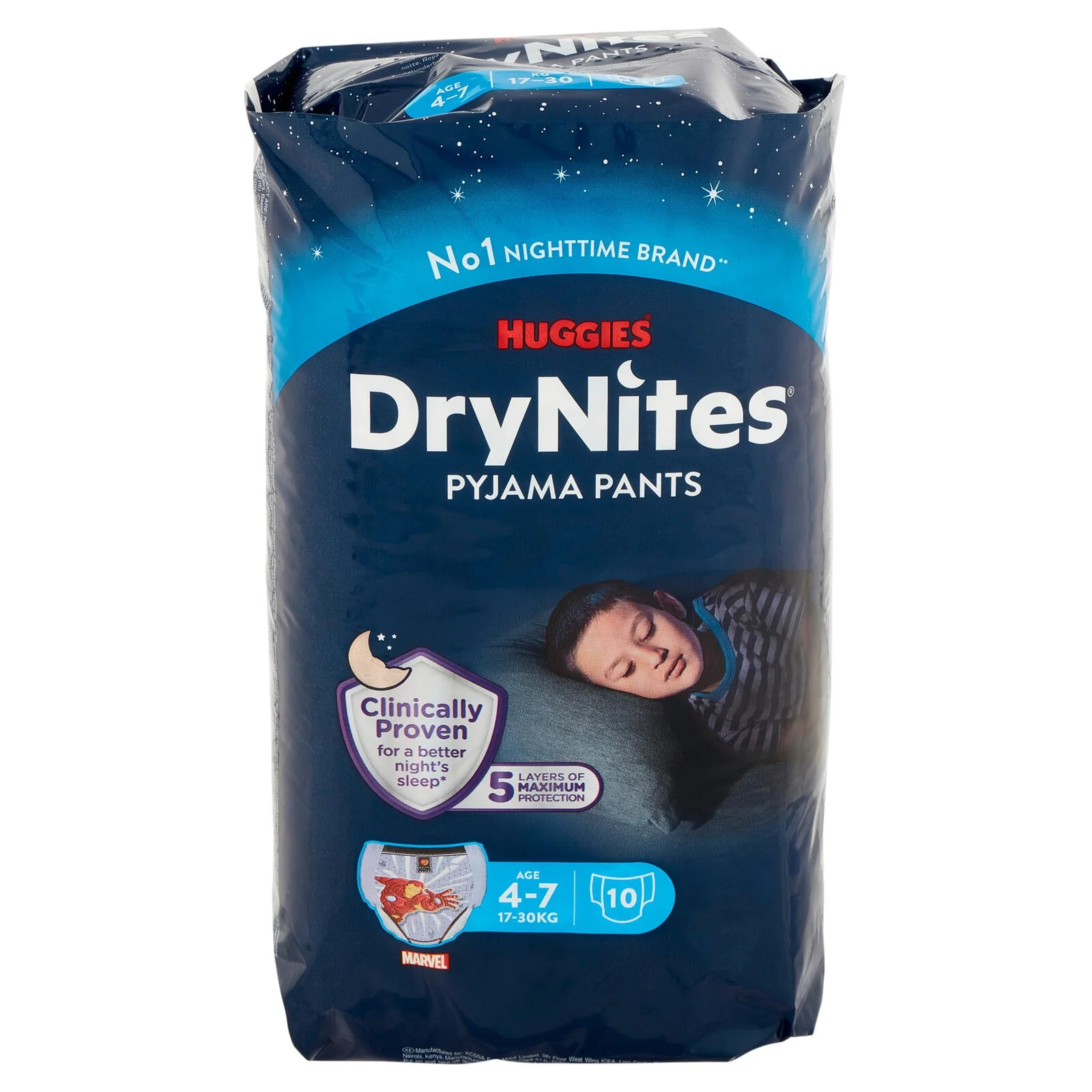 Huggies DryNites Pyjama Pants Age 4-7 17-30 Kg 10 pz - Image 2