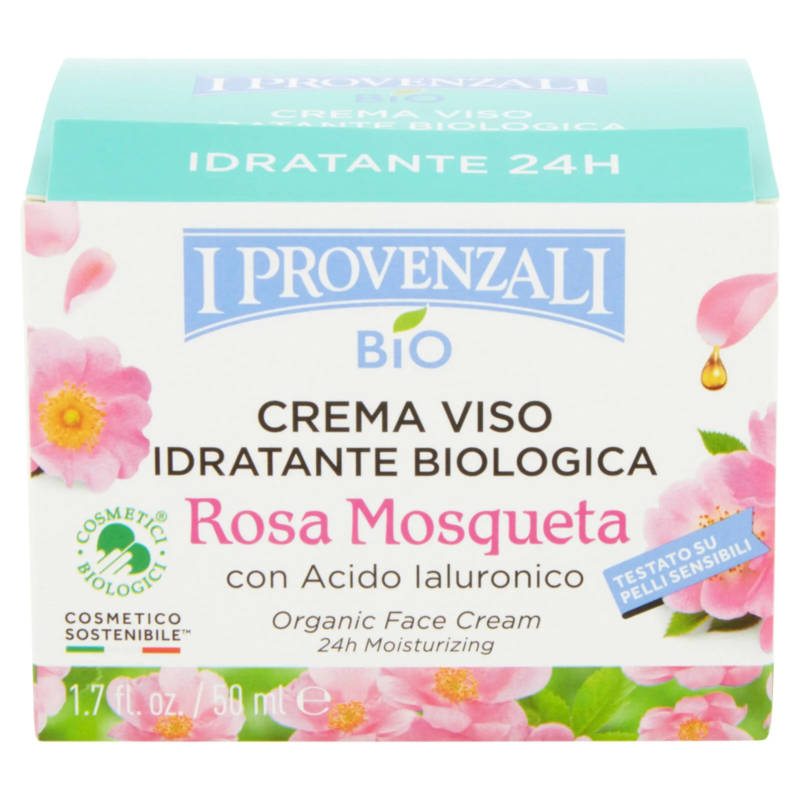 I Provenzali Bio Crema Viso Idratante Biologica Rosa Mosqueta 50 ml - Image 2