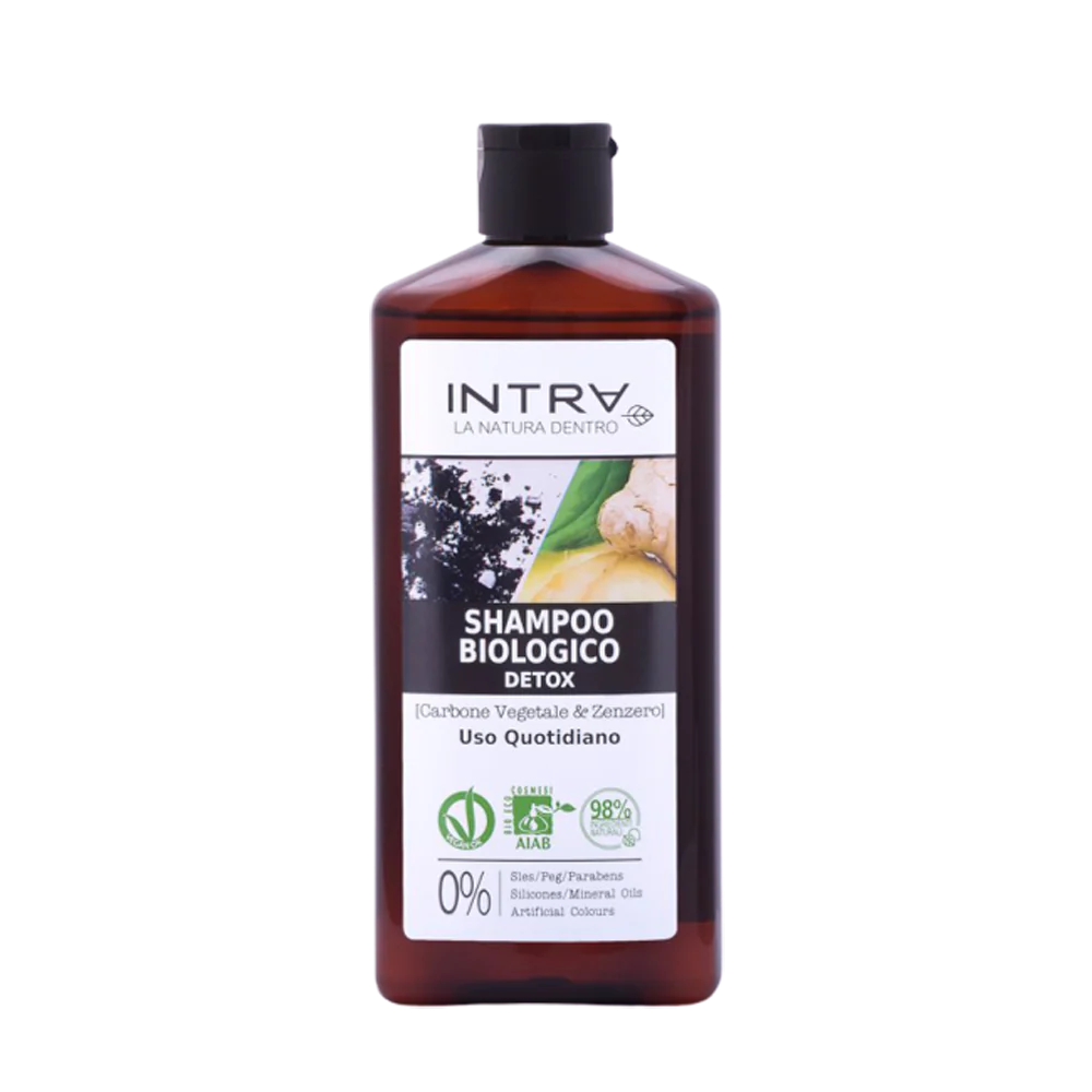 Intra - Shampoo Detox al Carbone Vegetale e Zenzero - 250ml