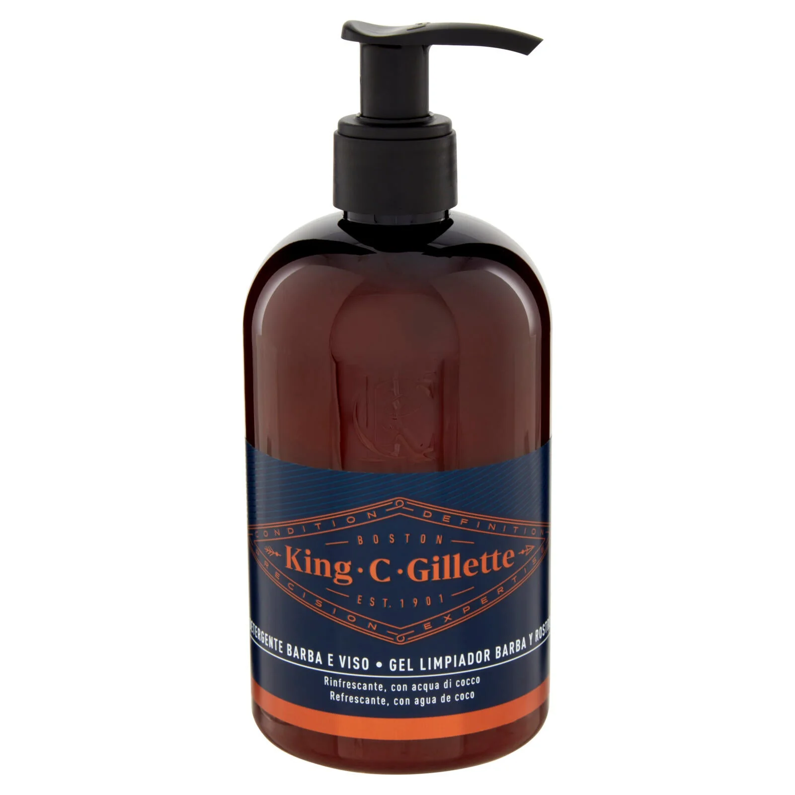 King C. Gillette Detergente Barba e Viso con Acqua di Cocco, Olio di Argan e Olio di Avocado 350 ml - Image 2