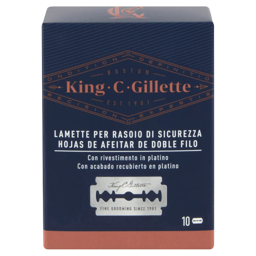 King C. Gillette Lame di Ricambio per Rasoio di Sicurezza da Uomo 10 Ricariche - Image 2