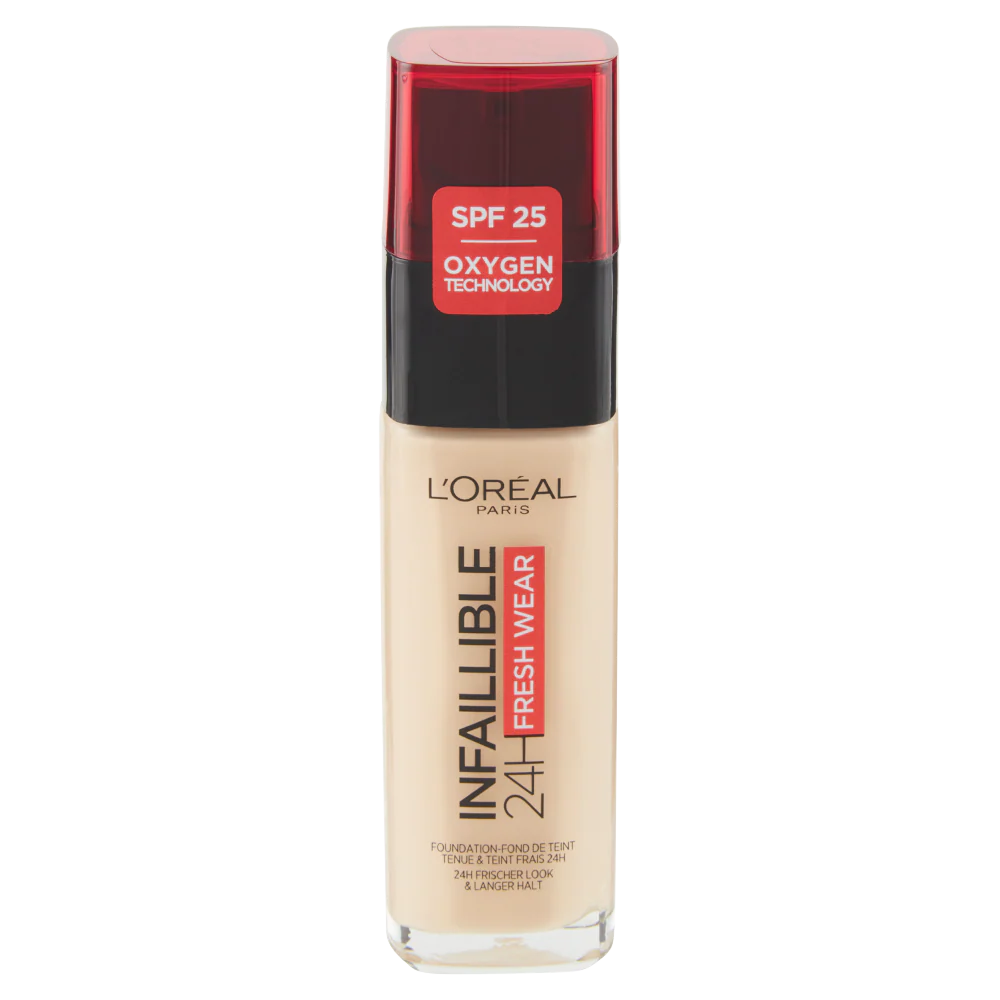 L'Oréal Paris Fondotinta Liquido Infaillible 32H, Coprente a Lunga Tenuta 32H, Formula Waterproof Idratante, 100 Lin, 30ml - Image 2