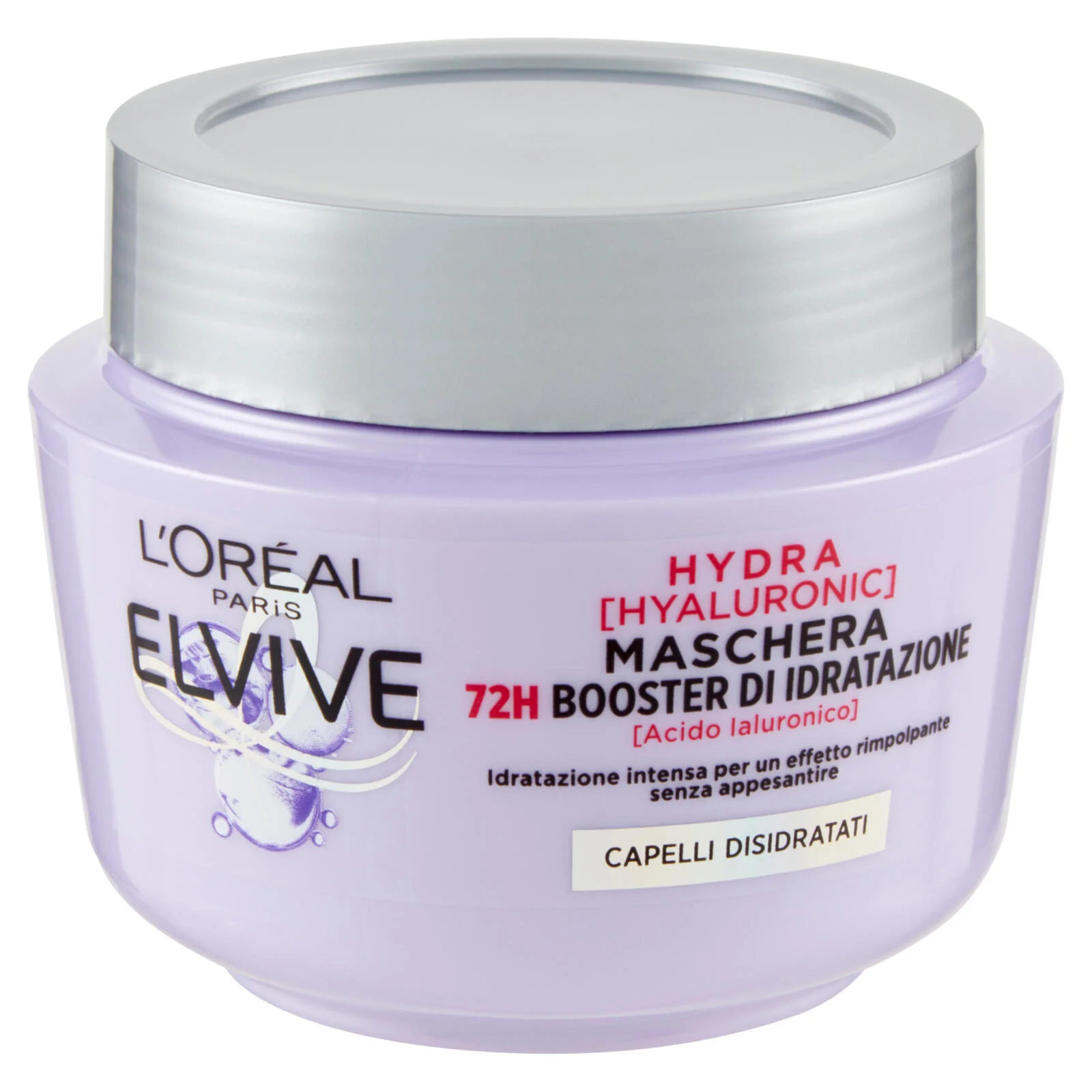 L'Oreal Paris Maschera Elvive Hydra Hyaluronic con Acido Ialuronico 72H Booster di Idratazione 300ml - Image 2
