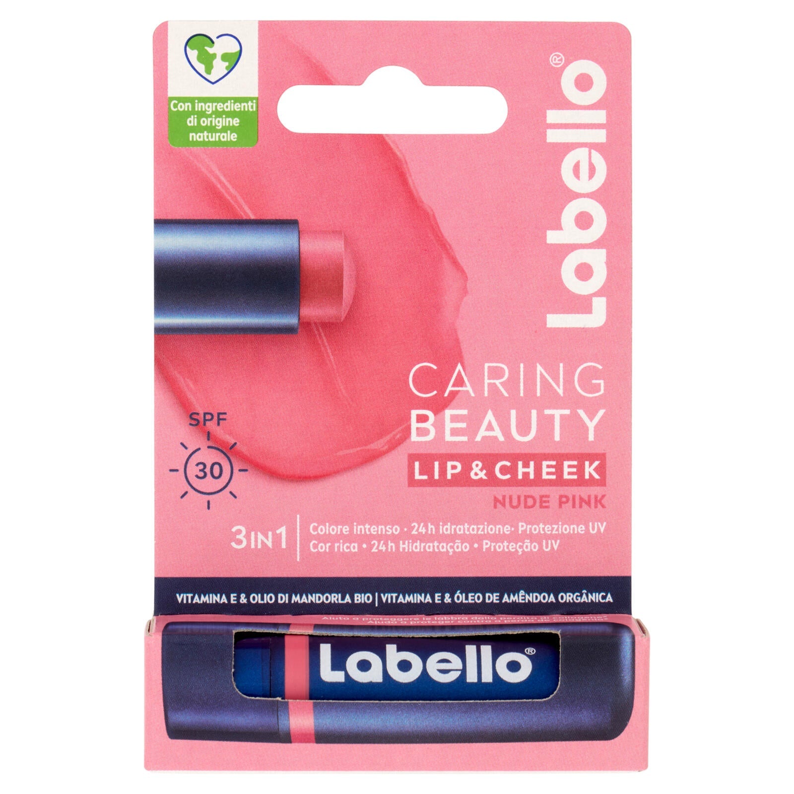 Labello Caring Beauty Lip & Cheek Nude Pink SPF 30 4,8 g