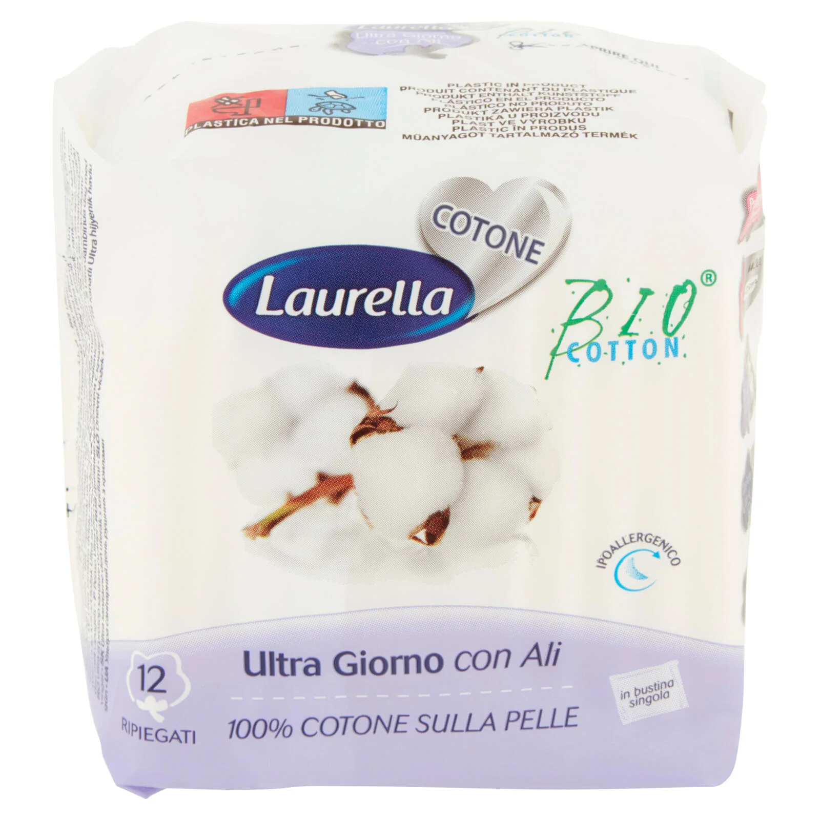 Laurella Cotone Ultra Giorno con Ali Ripiegati 12 pz - Image 2